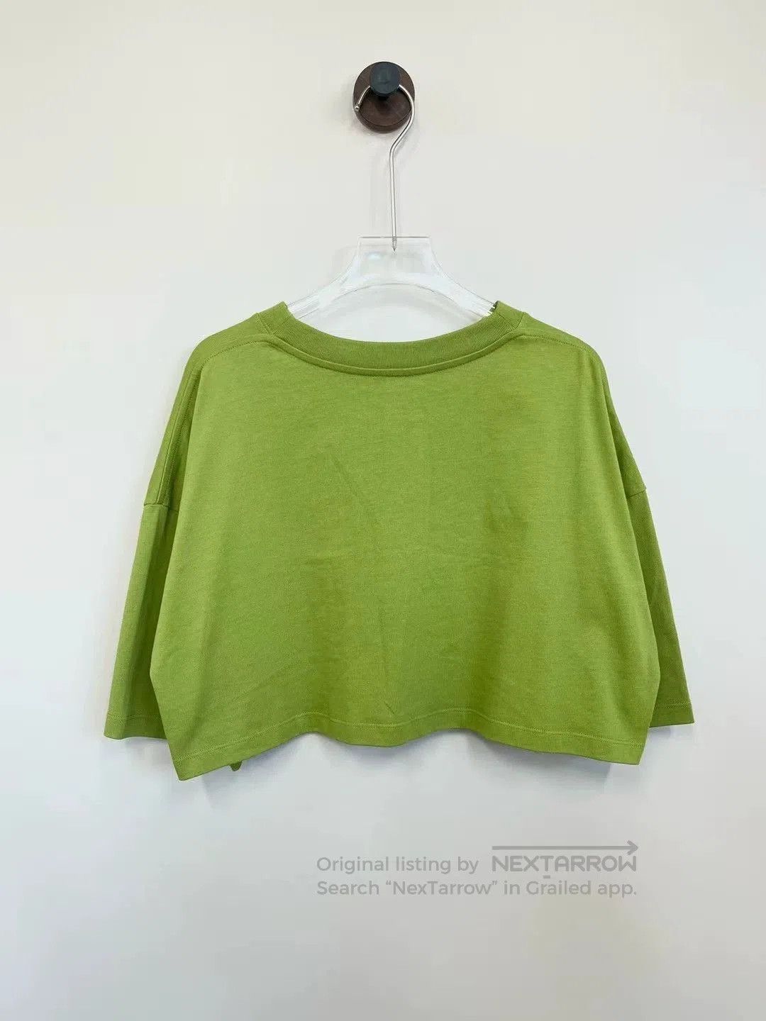 Loewe Loewe Green Embroidered Logo Cropped T-shirt. Size US XS / EU 42 / 0 - 2 Thumbnail