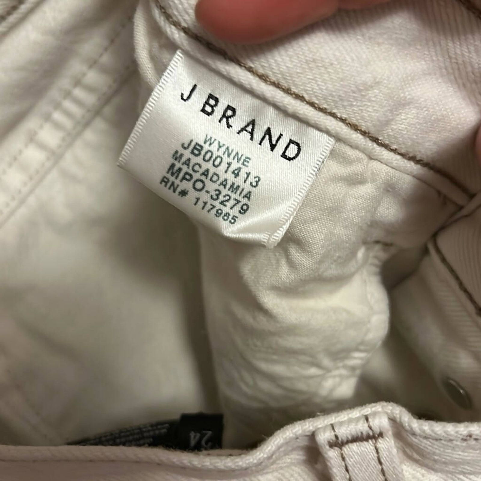 J Brand J Brand Beige High-Rise Raw Hem Straight Leg Cropped Jeans Size 24" / US 00 / IT 34 - 6 Thumbnail