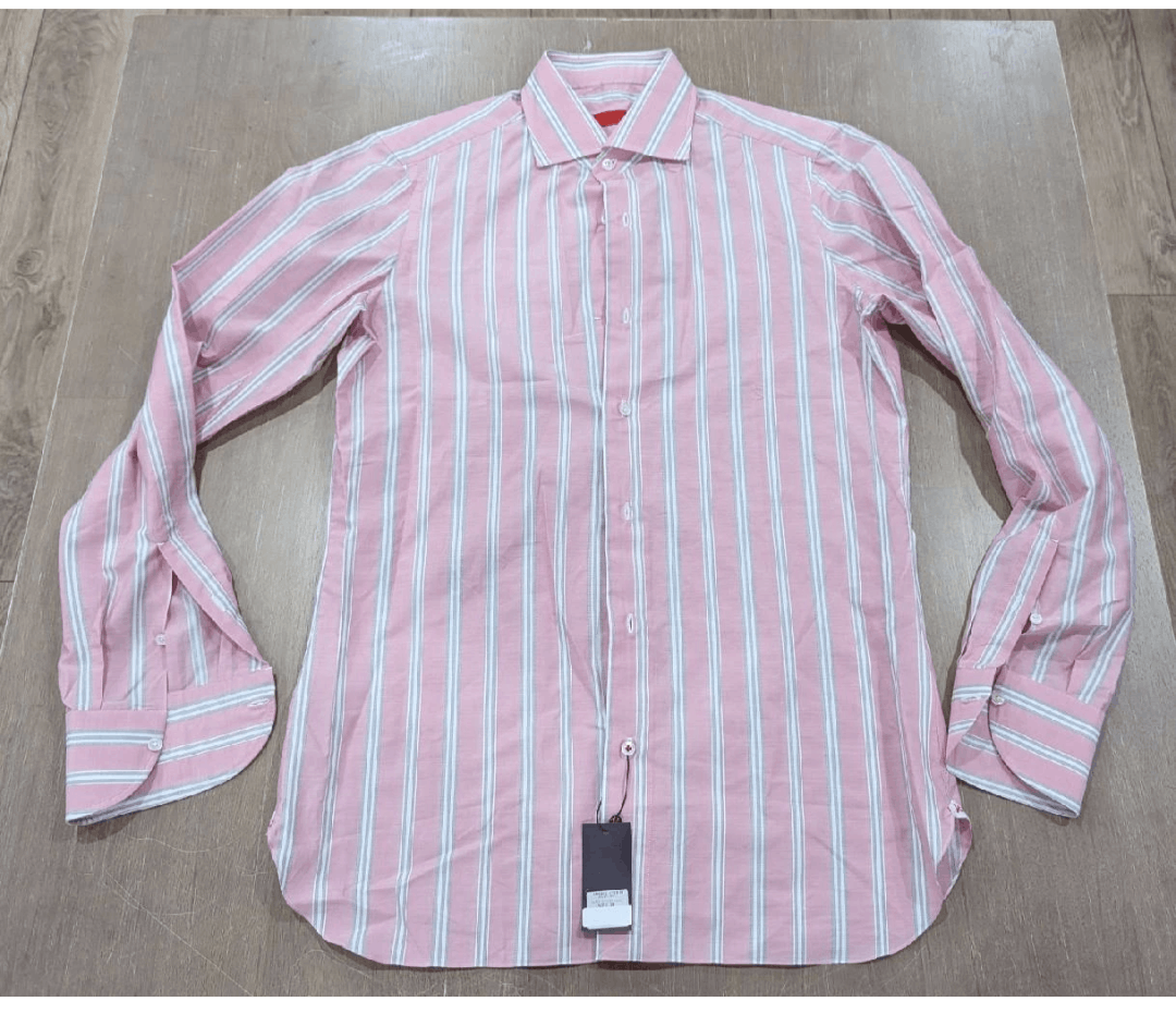 Isaia Isaia Multi Striped Dress Shirt Pink/Multi 38 US 15 Size US S / EU 44-46 / 1 - 1 Thumbnail