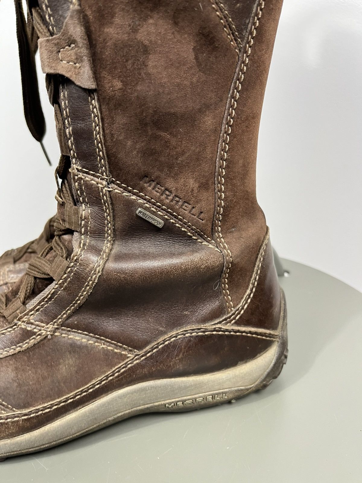 Merrell Merrell Tall Lace Up Waterproof Leather Boots US 8 EU 38.5 Size US 8 / IT 38 - 10 Thumbnail