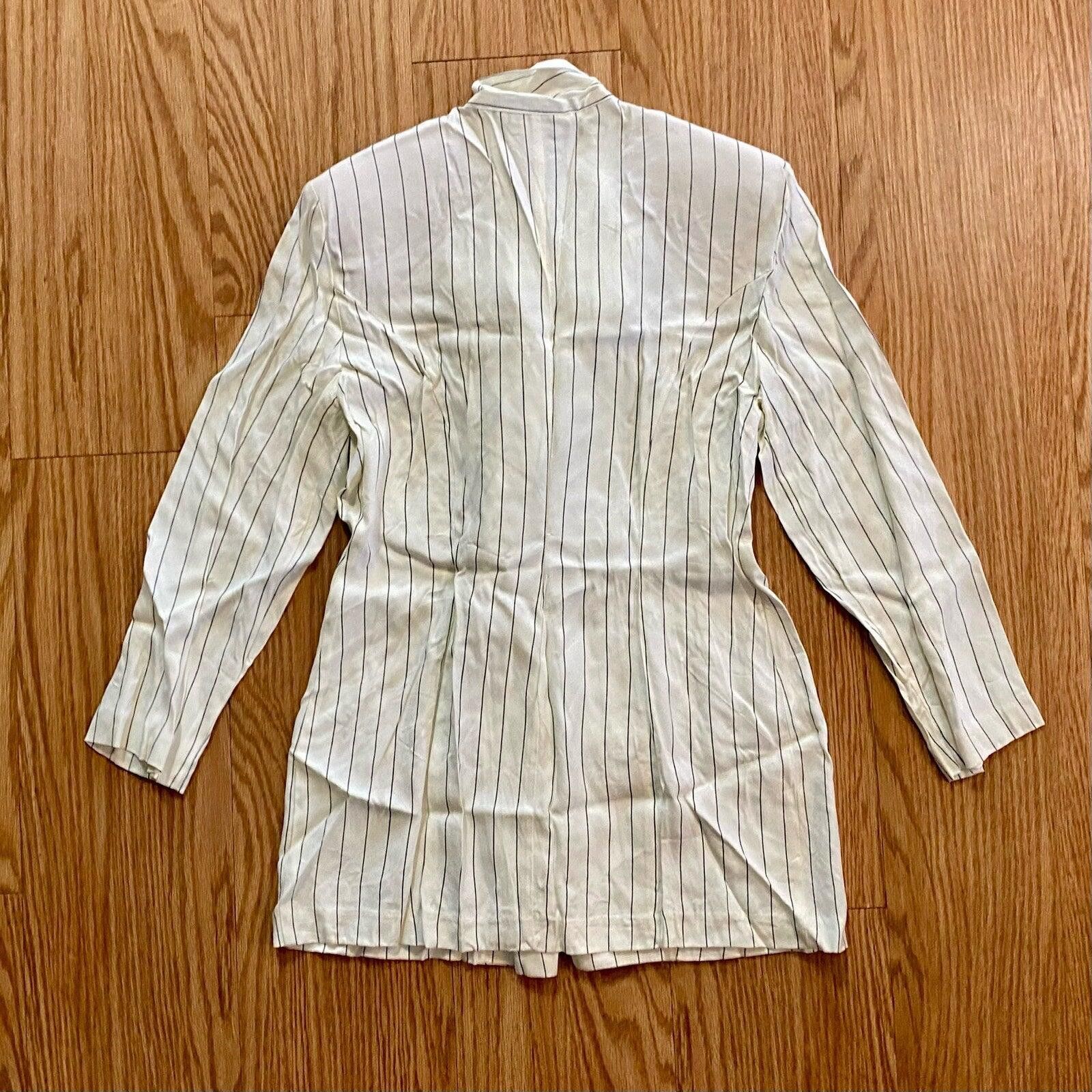 Other Francine Browner Vintage White Oversized Blazer Womens 6 Size M / US 6-8 / IT 42-44 - 10 Thumbnail