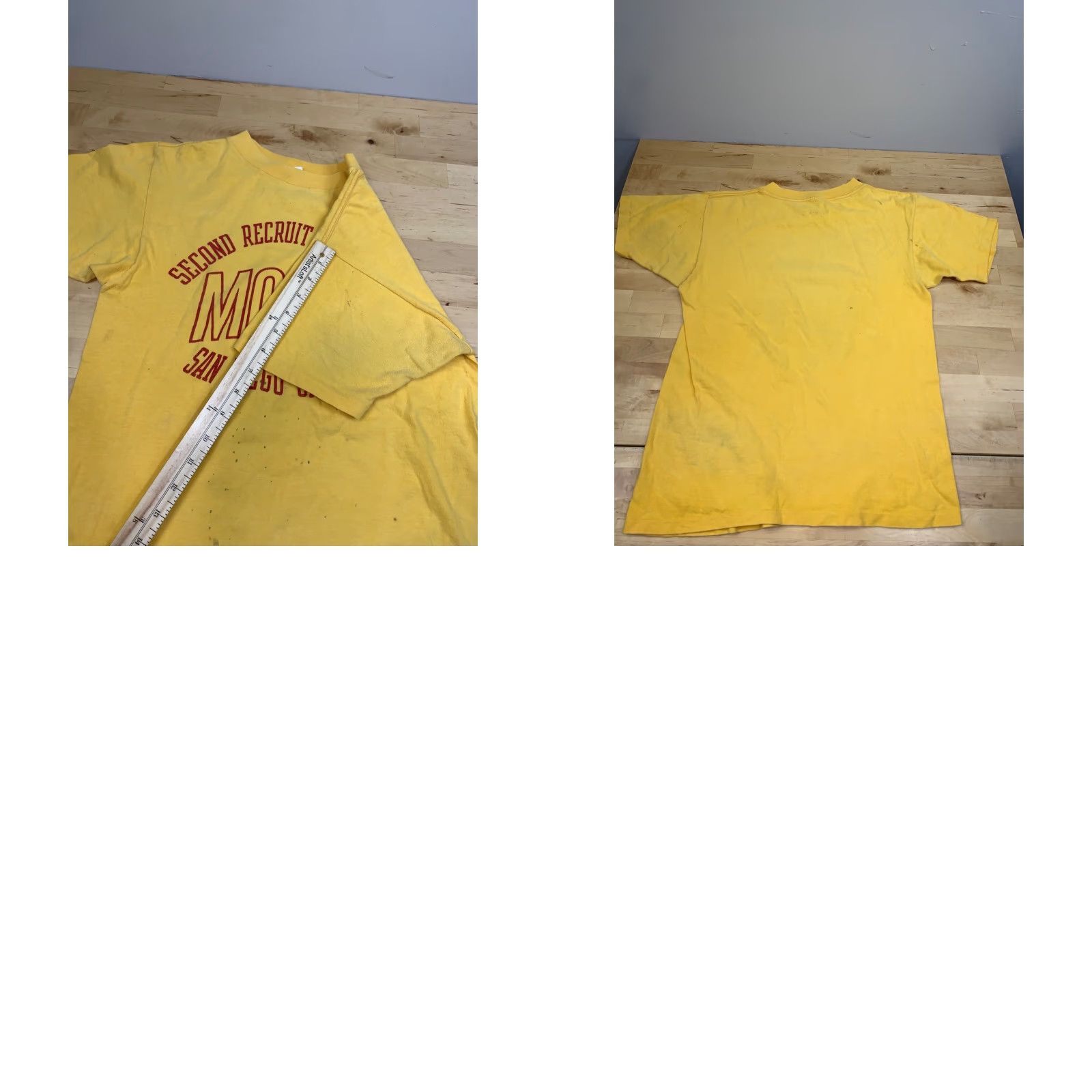 Vintage VINTAGE Marines Second Recruit Battalion MCRD shirt M Yellow 80s San Diego Mens Size US M / EU 48-50 / 2 - 9 Thumbnail