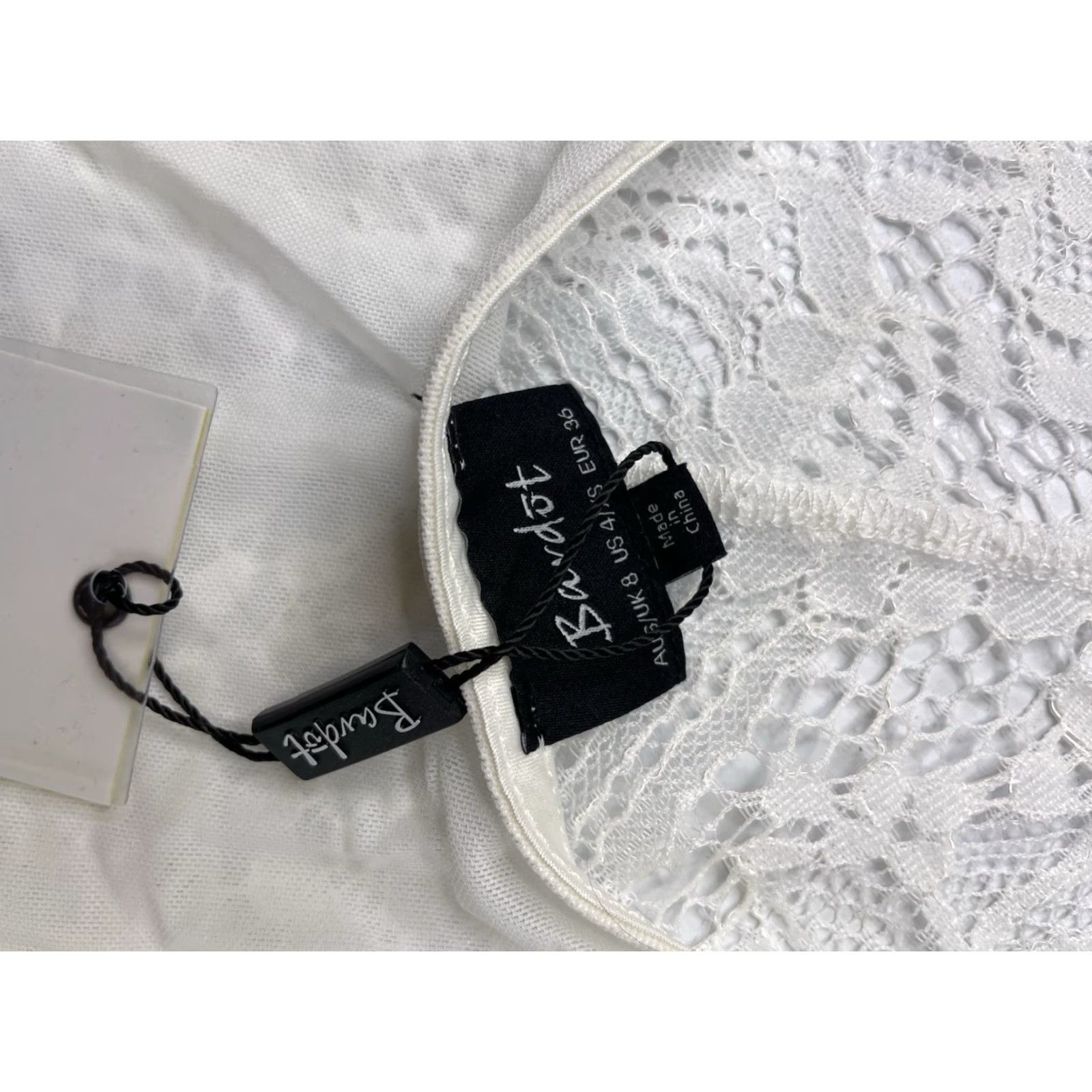 Vintage Bardot Bodysuit in WHITE Size 4 XS NEW With Tags One Piece Women Lingerie Size S / US 4 / IT 40 - 6 Thumbnail