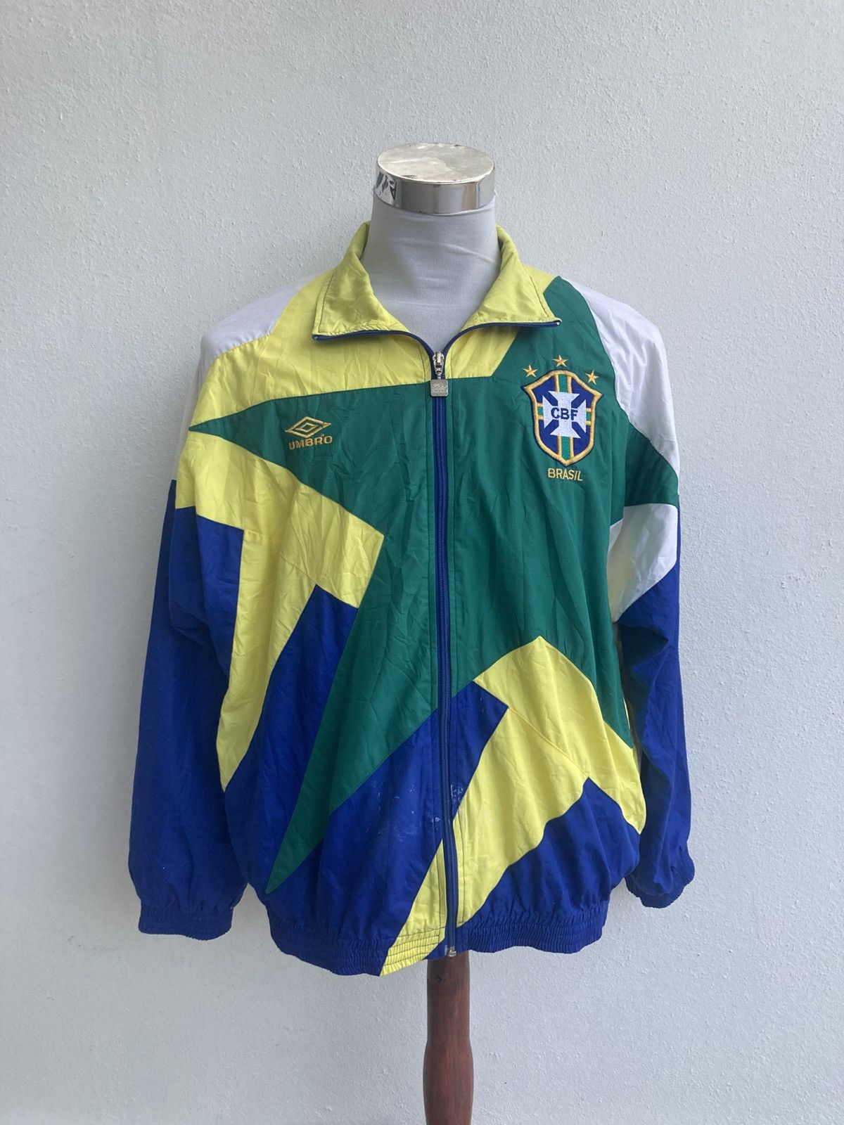 Other Vintage Adidas Umbro Brasil 1994 World Cup Hamilton Jacket Size US M / EU 48-50 / 2 - 2 Thumbnail