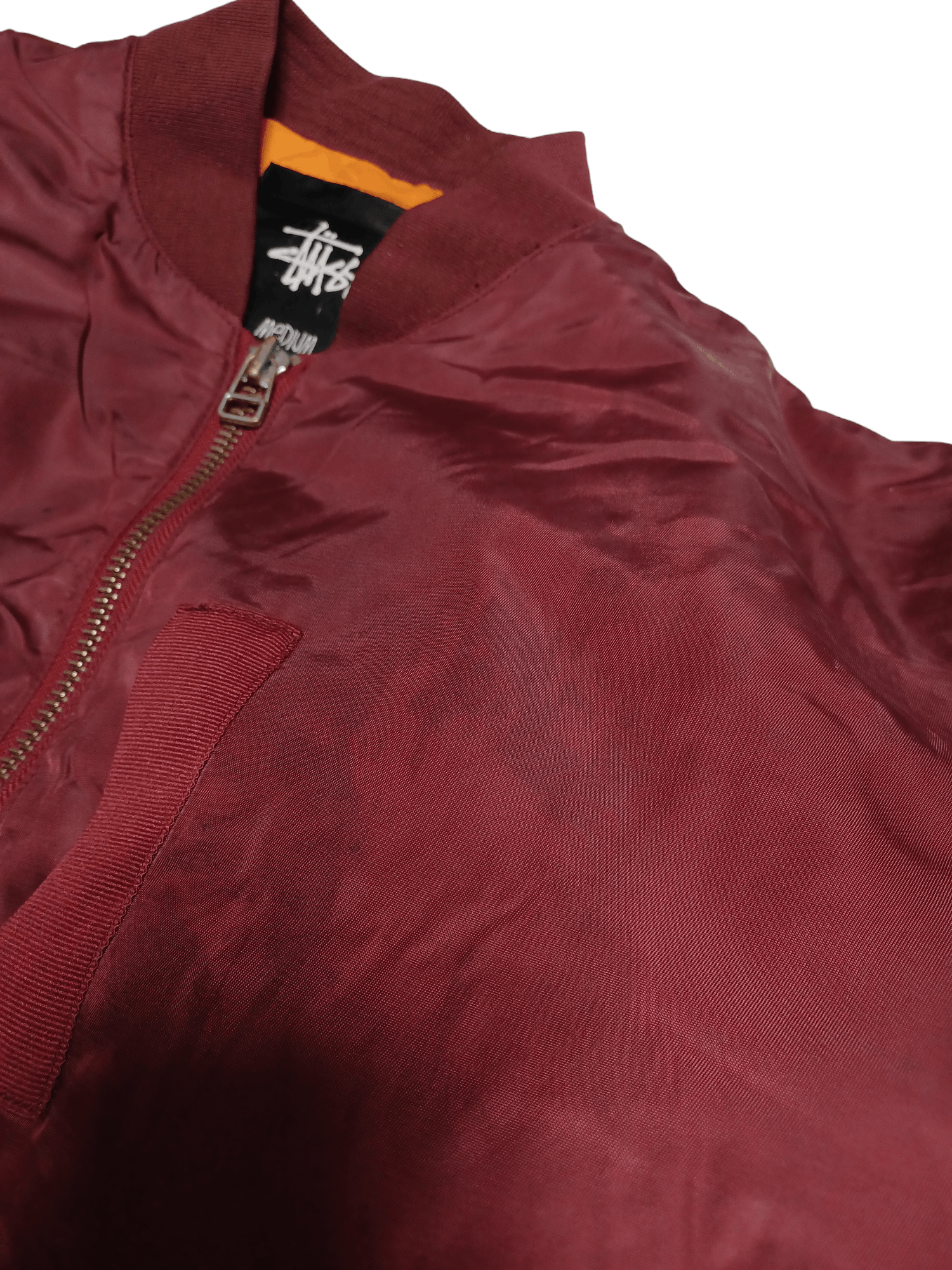 Stussy STUSSY DISTRESSED BOMBER BORDEAUX STREETWEAR SK8 Size US M / EU 48-50 / 2 - 9 Thumbnail