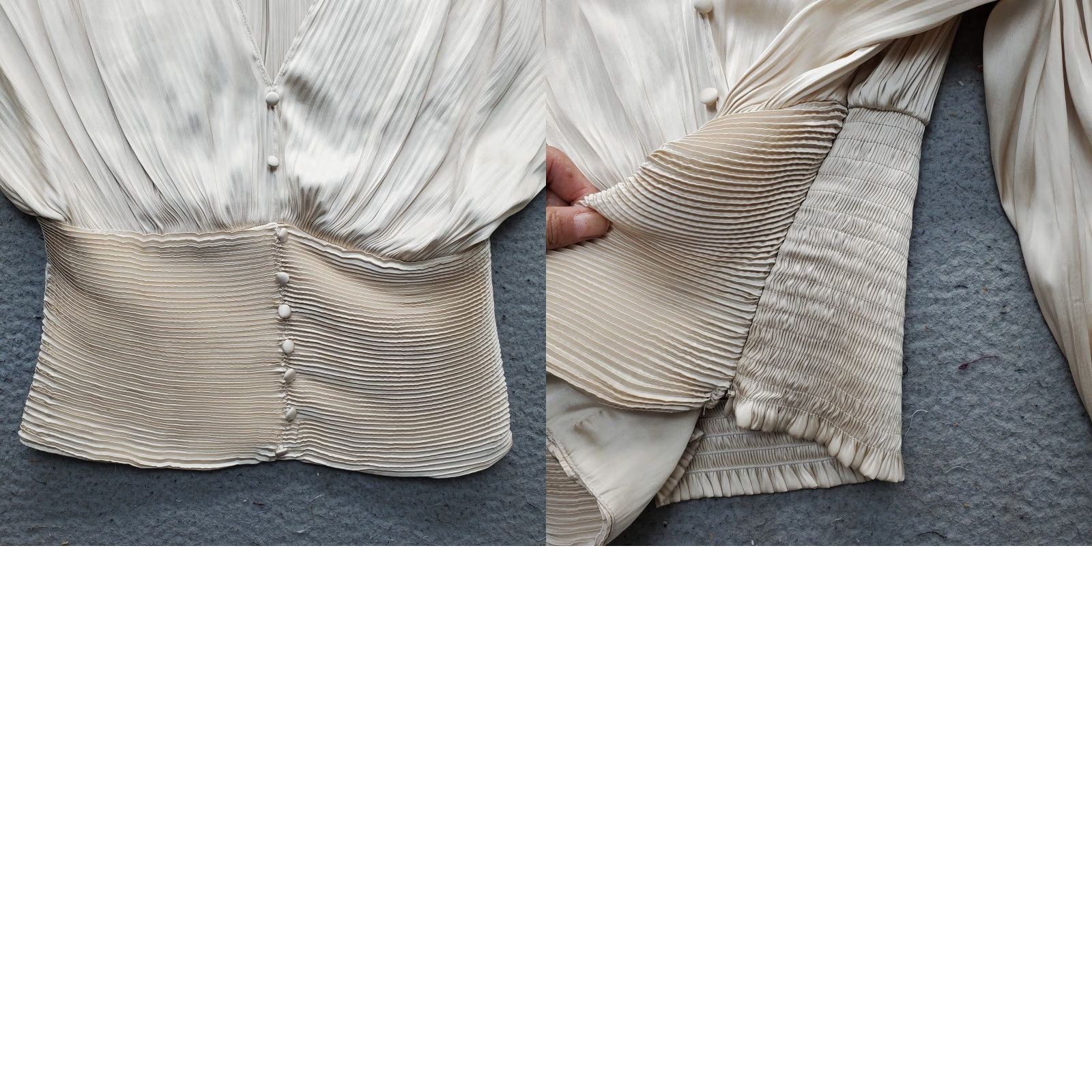 Vintage Fate Pearl Pleated Blouse Top Womens M Blouse Size M / US 6-8 / IT 42-44 - 8 Thumbnail