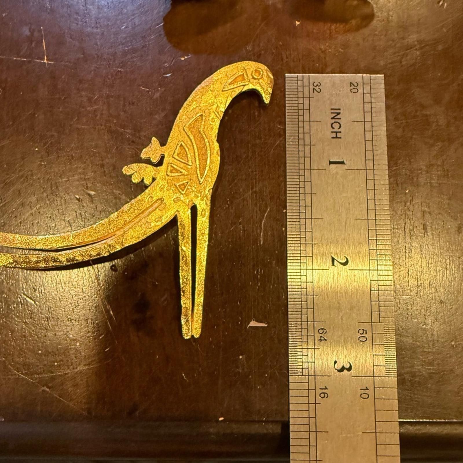 Guy Laroche Guy Laroche Paris Brushed Gold Modern Bird Brooch/Earrings Size ONE SIZE - 9 Thumbnail