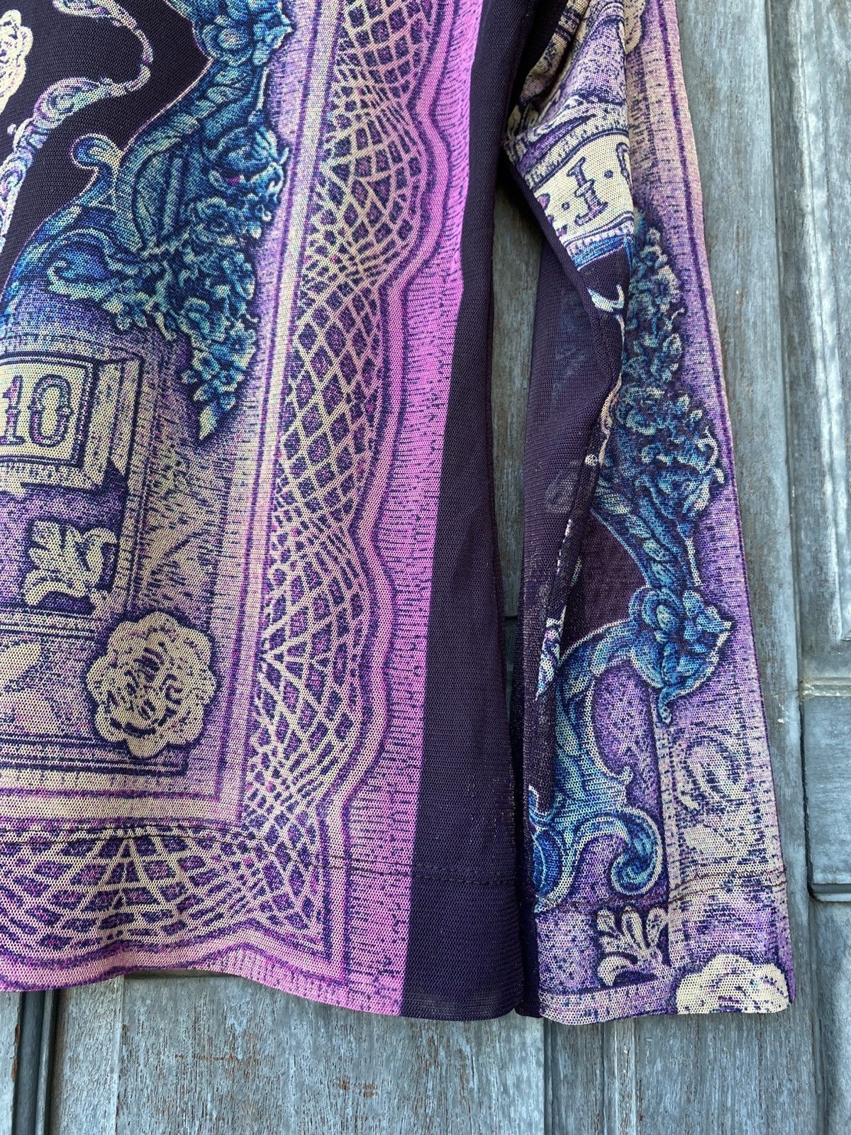 Vintage Vintage Bohemian Print Sheer Mesh Long Sleeve Top Japanese Size M / US 6-8 / IT 42-44 - 13 Thumbnail