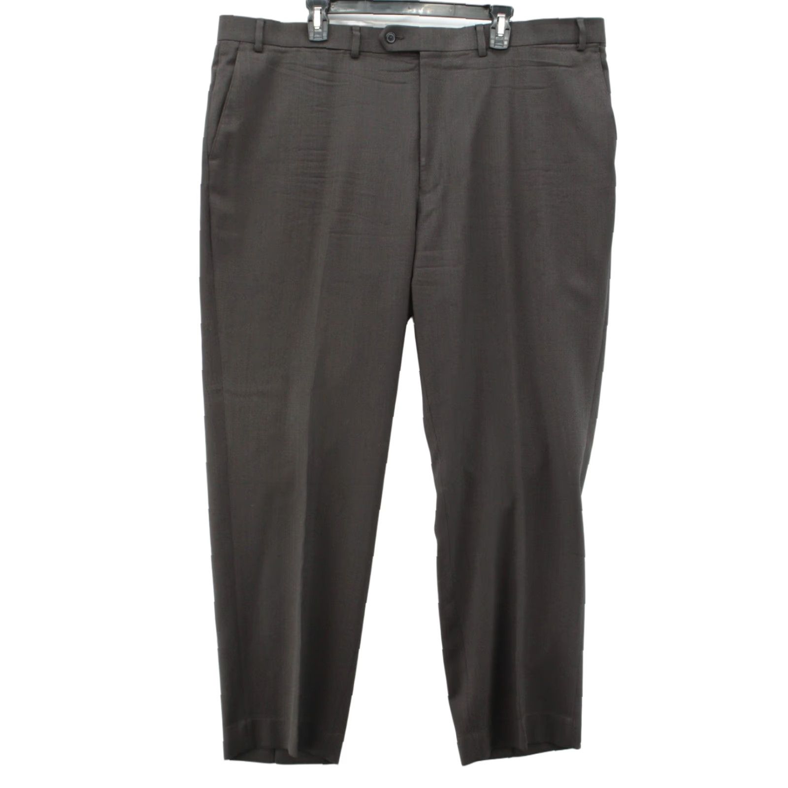 Hart Schaffner Marx Hart Schaffner Marx Dress Pants Mens 44x30 Brown 100% Wool Flat Front Classic Size US 40 / EU 56 - 1 Thumbnail