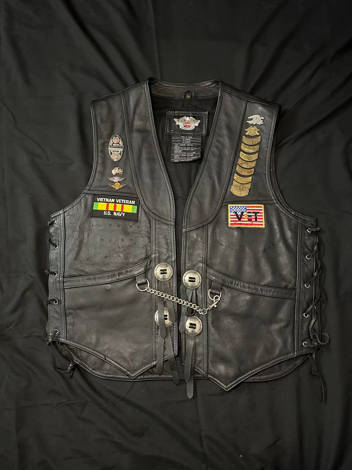 Vintage Vintage Harley Davidson Badge Vest Size US L / EU 52-54 / 3 - 1 Thumbnail