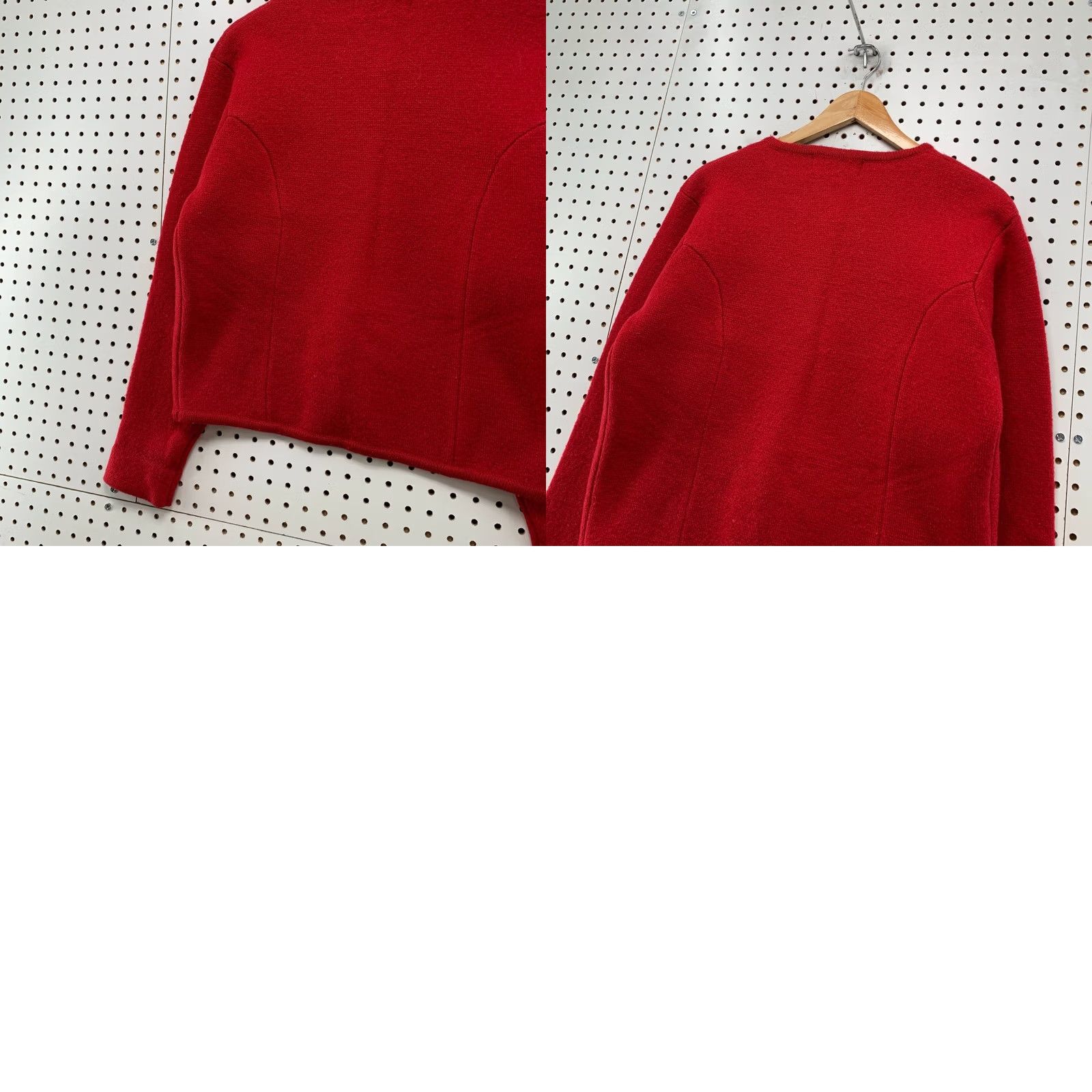 Vintage Herman Geist Wool Cardigan Jacket Womens Medium Red Gold Button Size M / US 6-8 / IT 42-44 - 9 Thumbnail