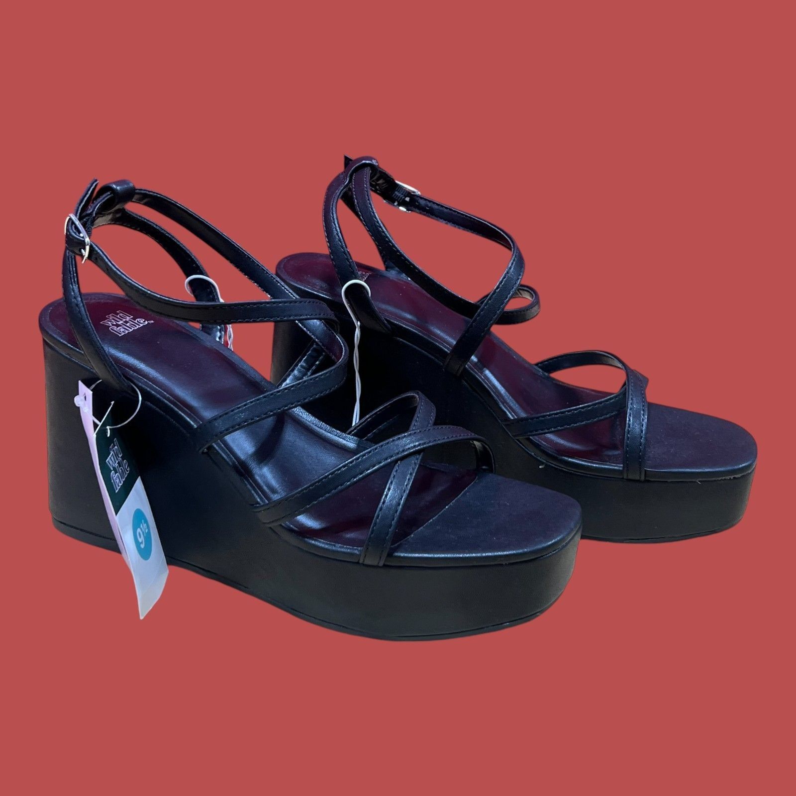 Other WildFable-Womens Ronnie Strappy Platform Wedge Heels With Me Size US 9.5 / IT 39.5 - 2 Thumbnail