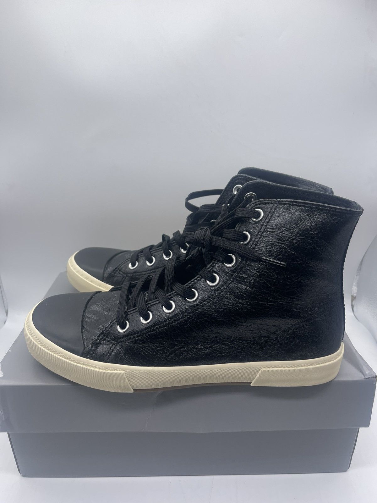 Balenciaga Balenciaga Paris leather high top sneakers size eu43 Size US 10 / EU 43 - 3 Thumbnail