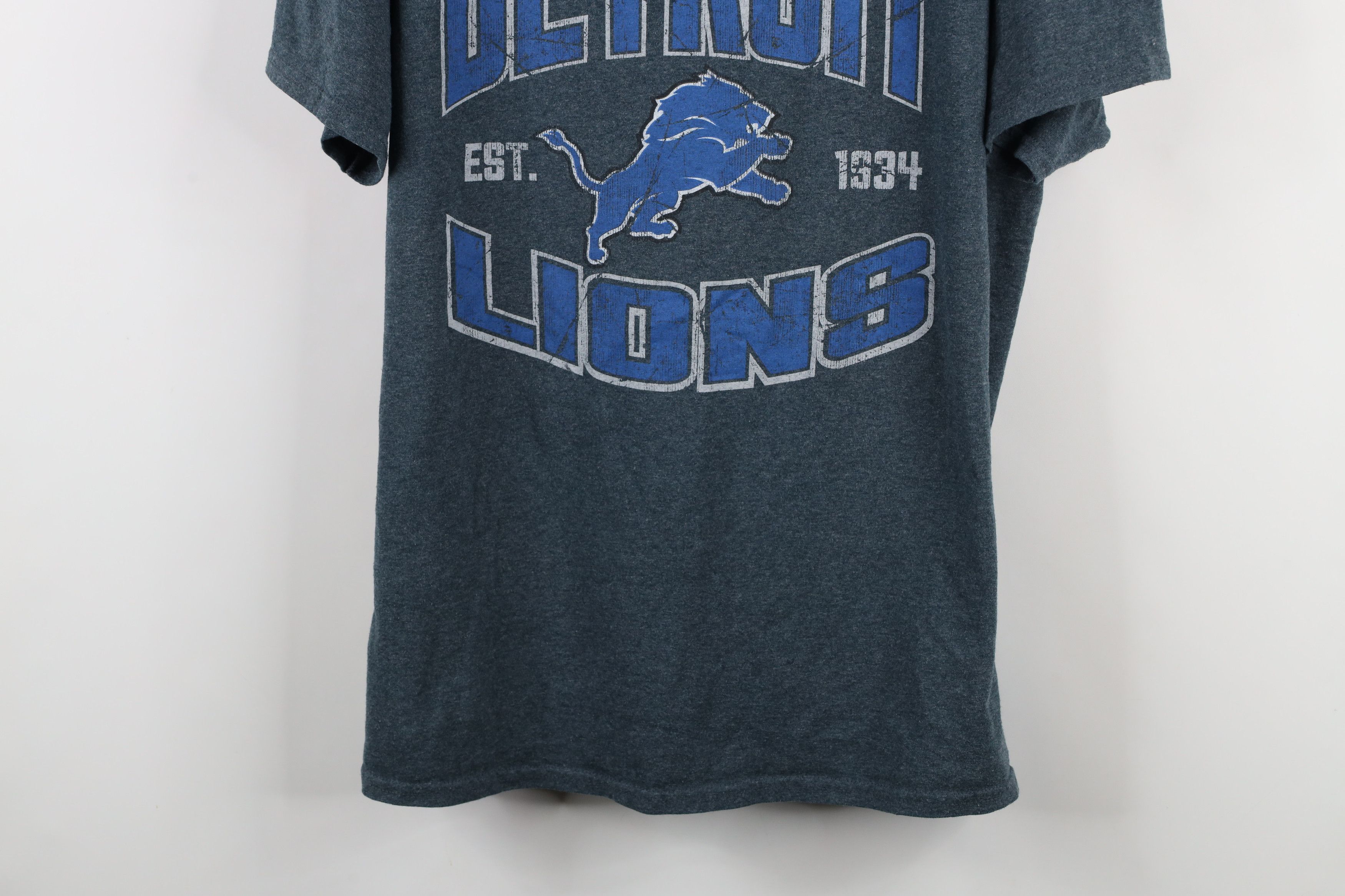 Vintage Vintage Y2K NFL Detroit Lions Football T-Shirt Gray Size US XL / EU 56 / 4 - 3 Thumbnail
