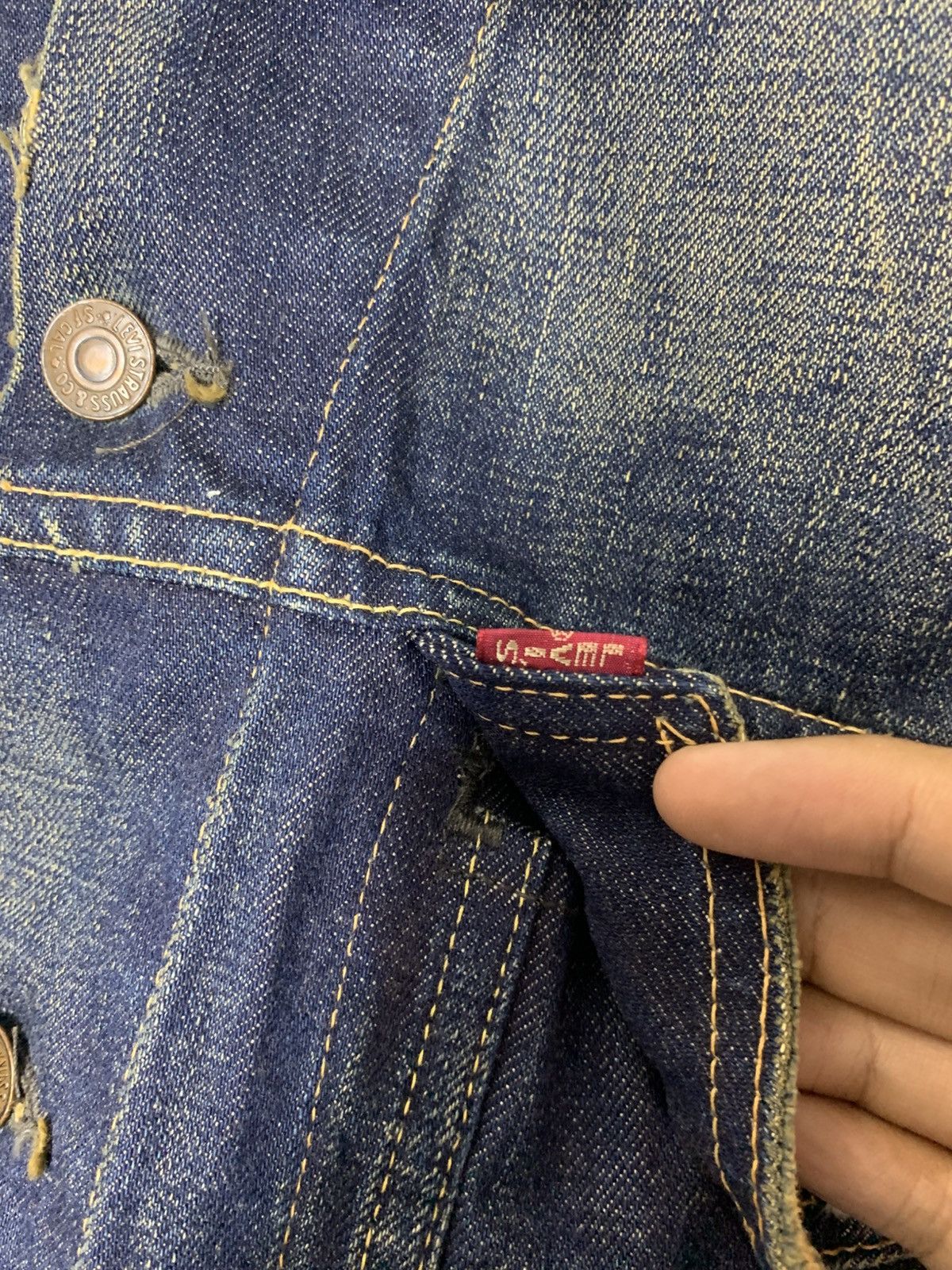 Levi's Levi’s Big E Japan Trucker Type 3 Dirty Painted Denim Size US M / EU 48-50 / 2 - 8 Thumbnail