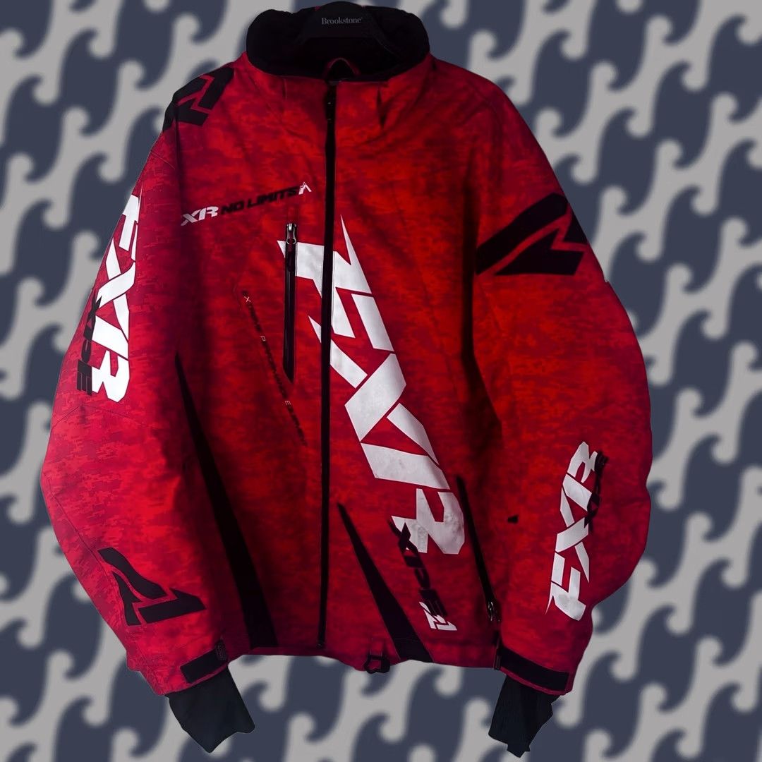 Vintage FXR Racing Mens Boost Jacket Red Digital Camo Snowmobile Winter Coat XL Size US XL / EU 56 / 4 - 1 Thumbnail