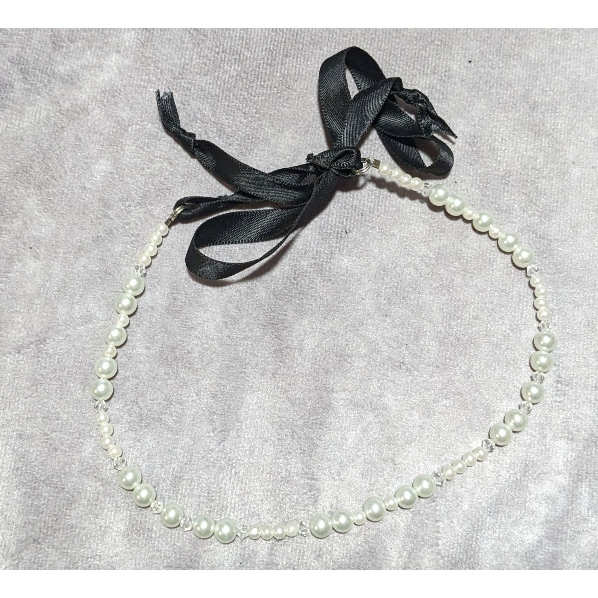 Other Tie On Faux Pearl Glass Beaded Necklace Size ONE SIZE - 8 Thumbnail