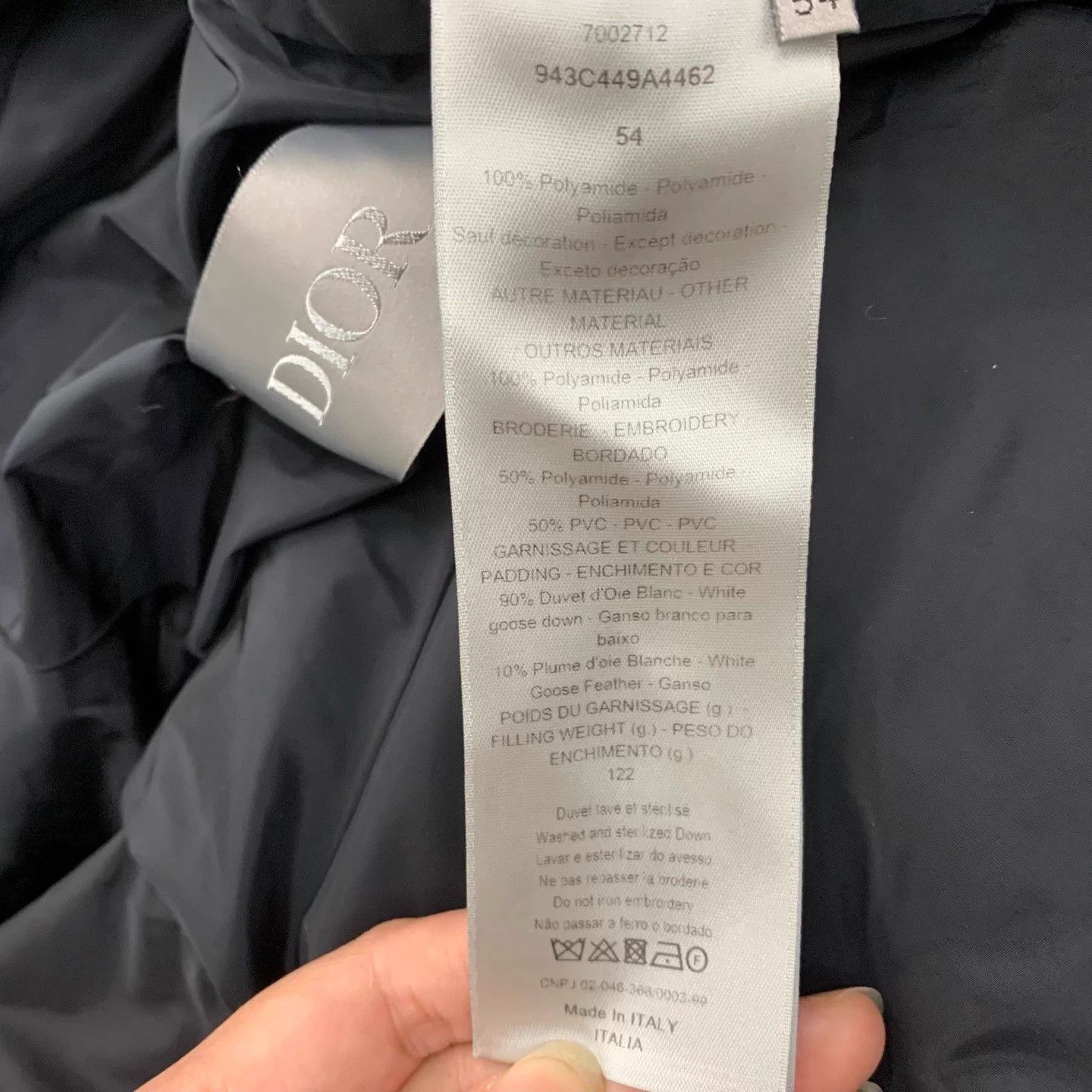 Dior Dior Monogram Down Jacket Black Size 54 Size US L / EU 52-54 / 3 - 7 Thumbnail