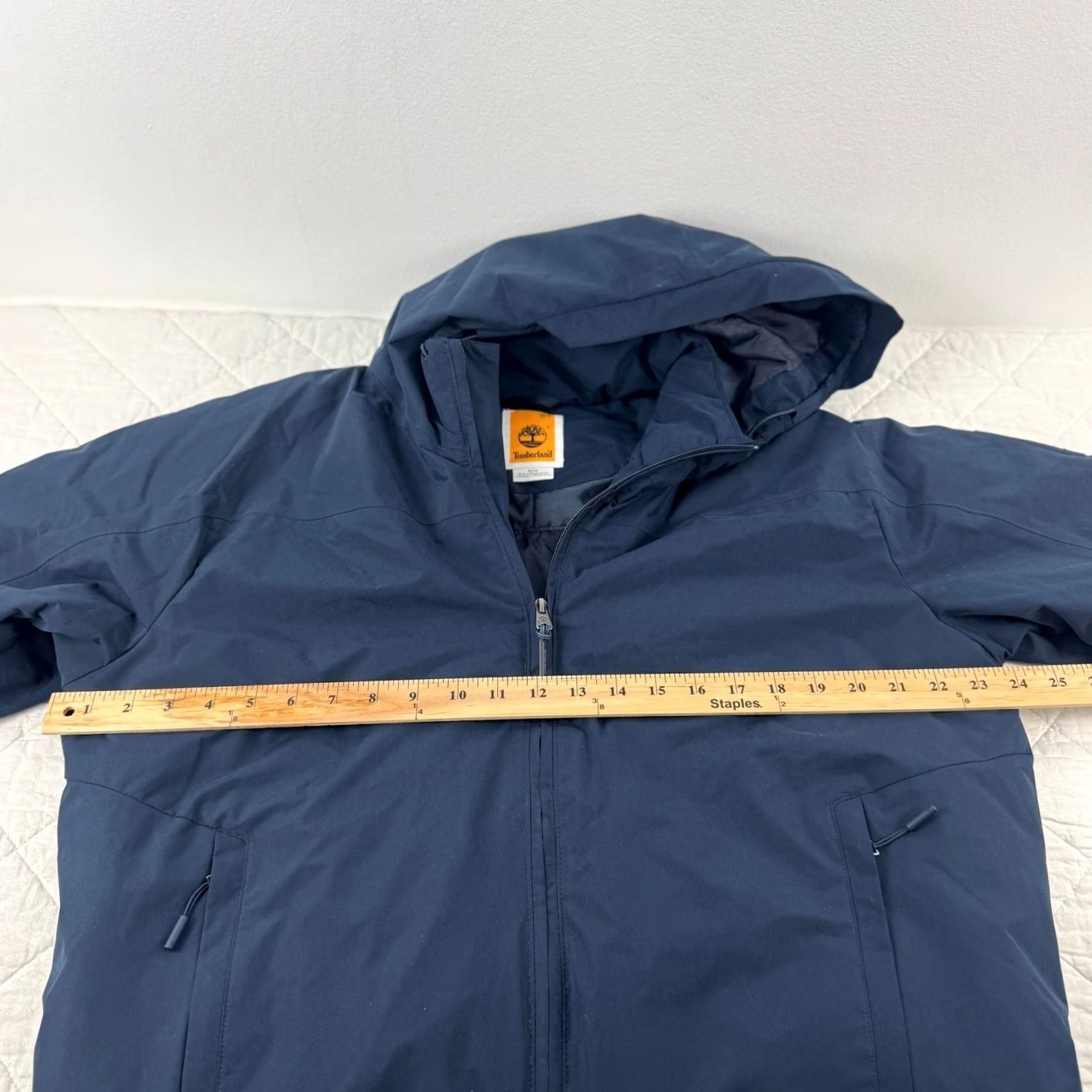 Timberland Timberland Windbreaker Navy Blue Hooded Rain Jacket TB0A5UVW M Gorpcore Jacket Womens? Size US M / EU 48-50 / 2 - 6 Thumbnail