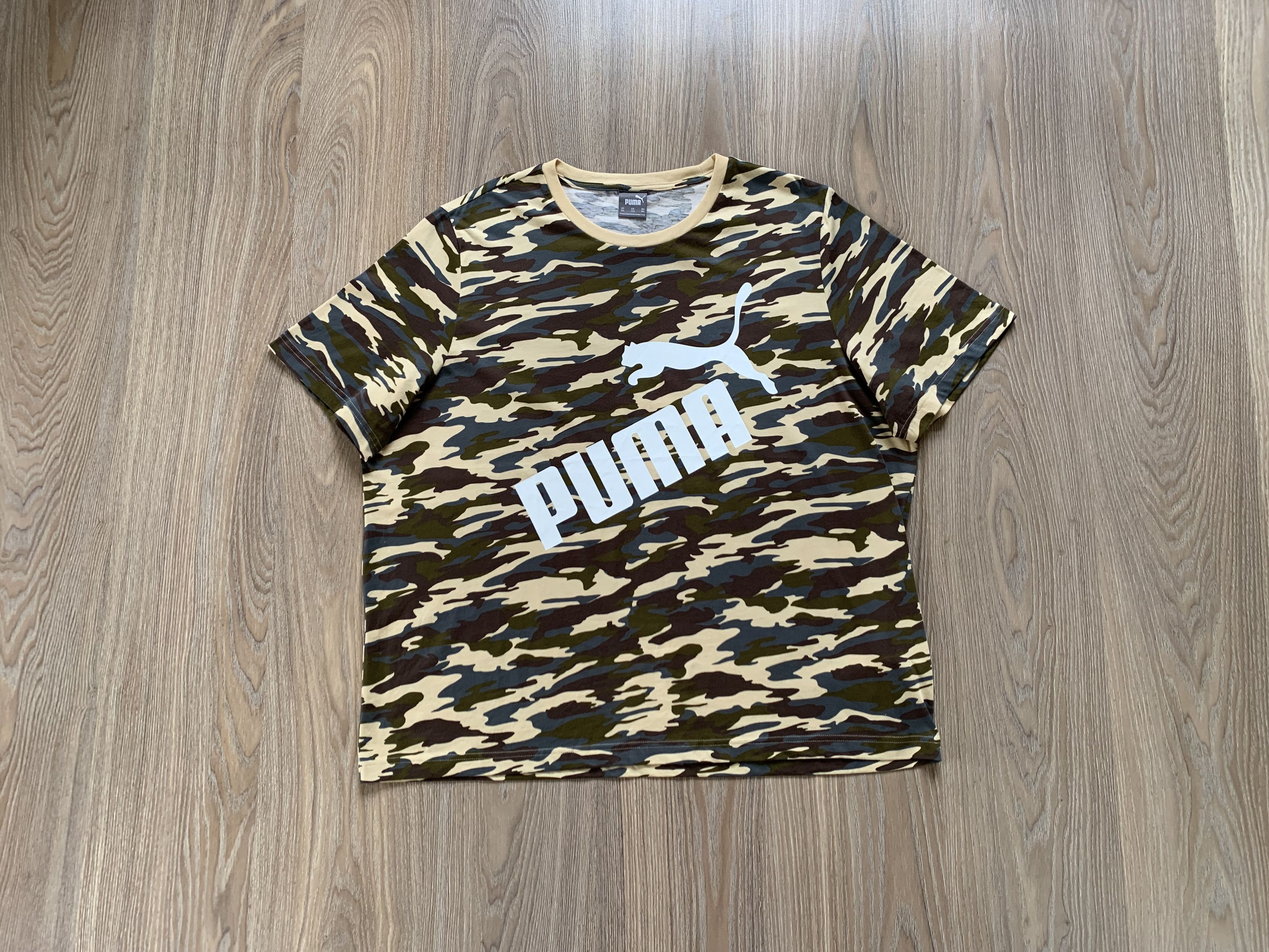 Puma Puma Khaki Military Cotton T Shirt 2023 Size US XXL / EU 58 / 5 - 1 Thumbnail