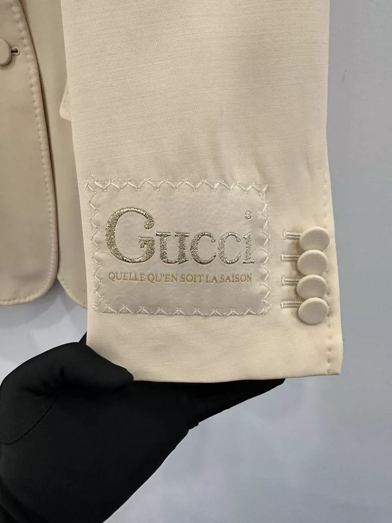 Gucci Gucci Beige Casual Blazer with Pockets-2506 Size US M / EU 48-50 / 2 - 4 Thumbnail