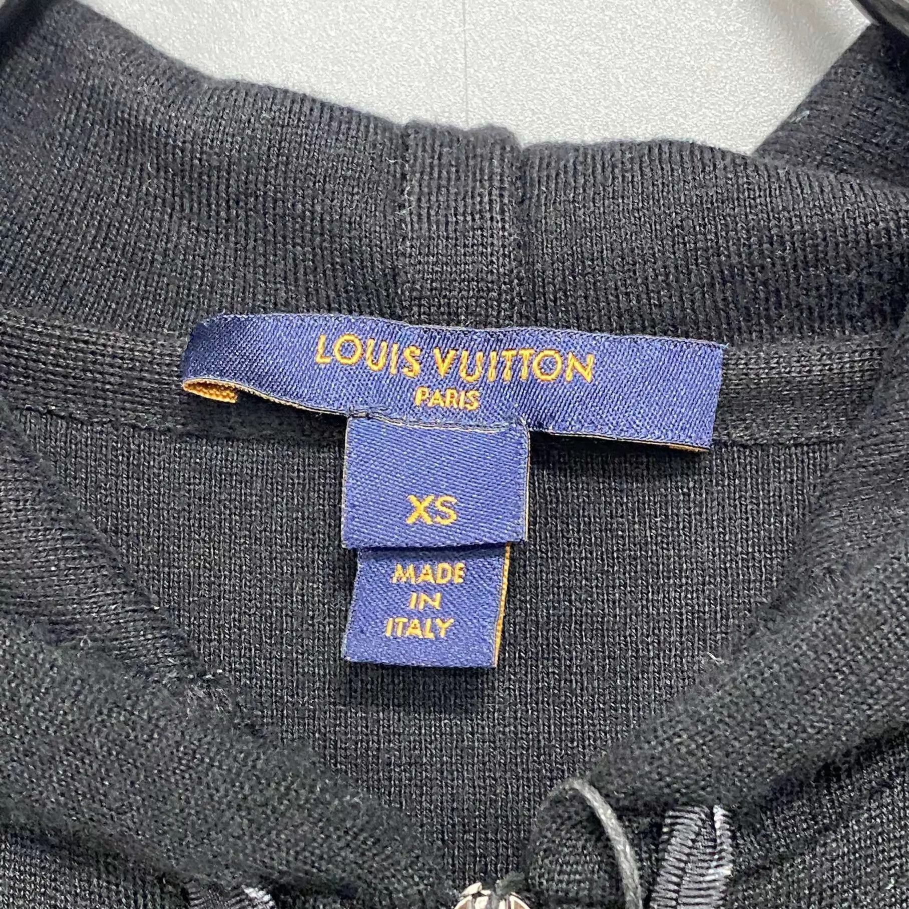Louis Vuitton LV Louis Vuitton Black Drawstring Logo Zipper Jacket Size US XS / EU 42 / 0 - 5 Thumbnail