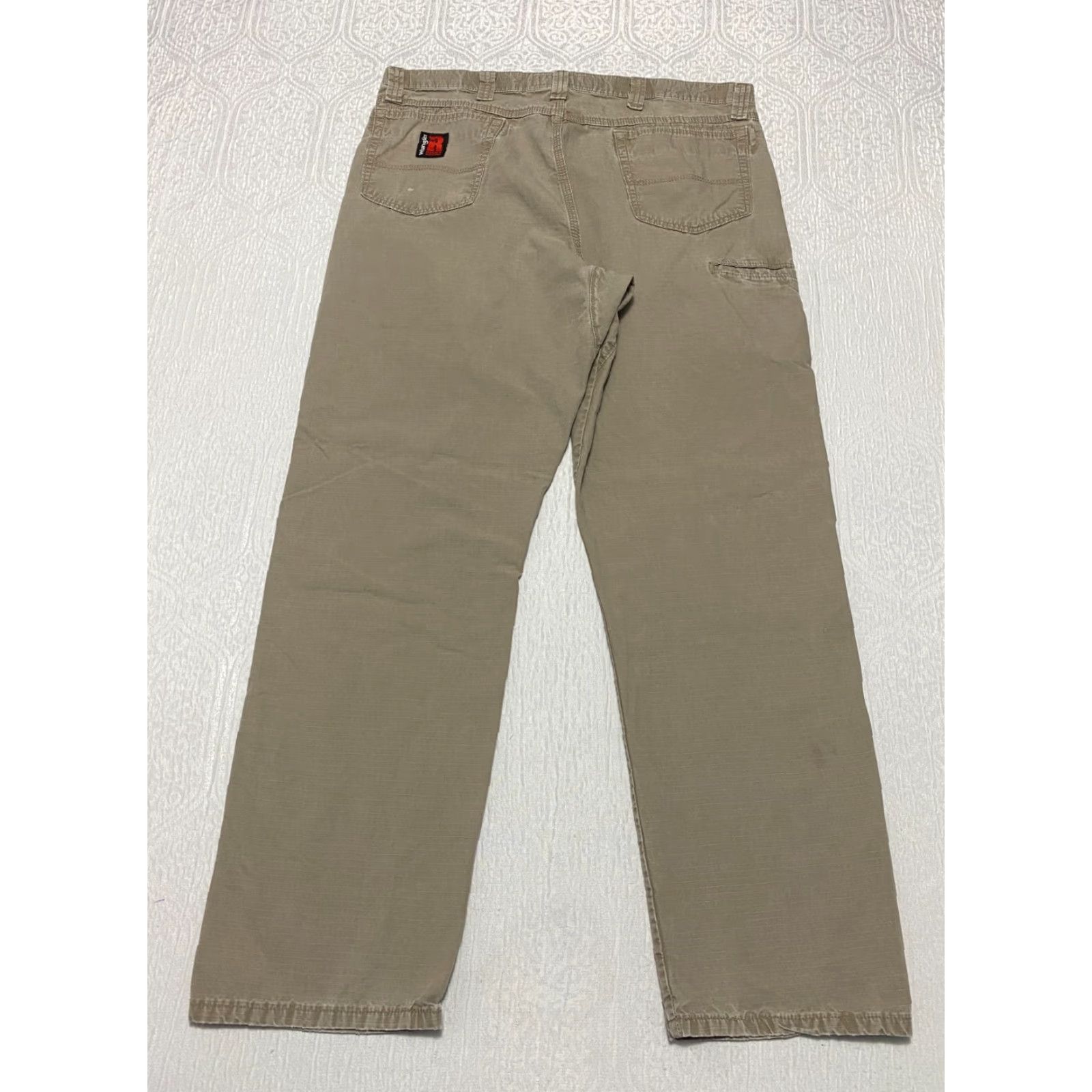 Wrangler VINTAGE Wrangler Riggs Workwear Pants Mens 38×34 Beige Ripstop Straight Carpenter Size US 38 / EU 54 - 2 Thumbnail