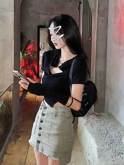 Japanese Brand × Vintage High Street Short Sleeve T-shirt Women Harajuku Summer Size ONE SIZE - 3 Thumbnail