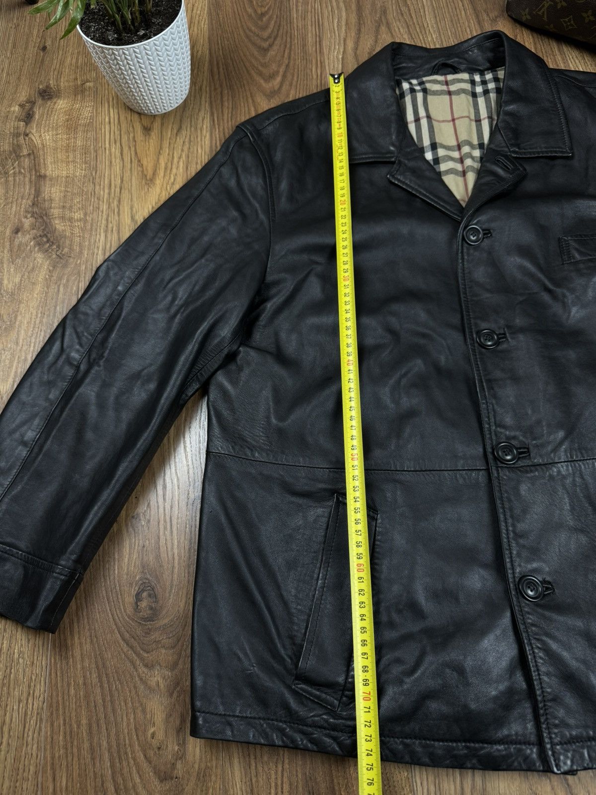 Burberry Vintage leather jacket Burberry original luxury casual item Size US XL / EU 56 / 4 - 5 Thumbnail