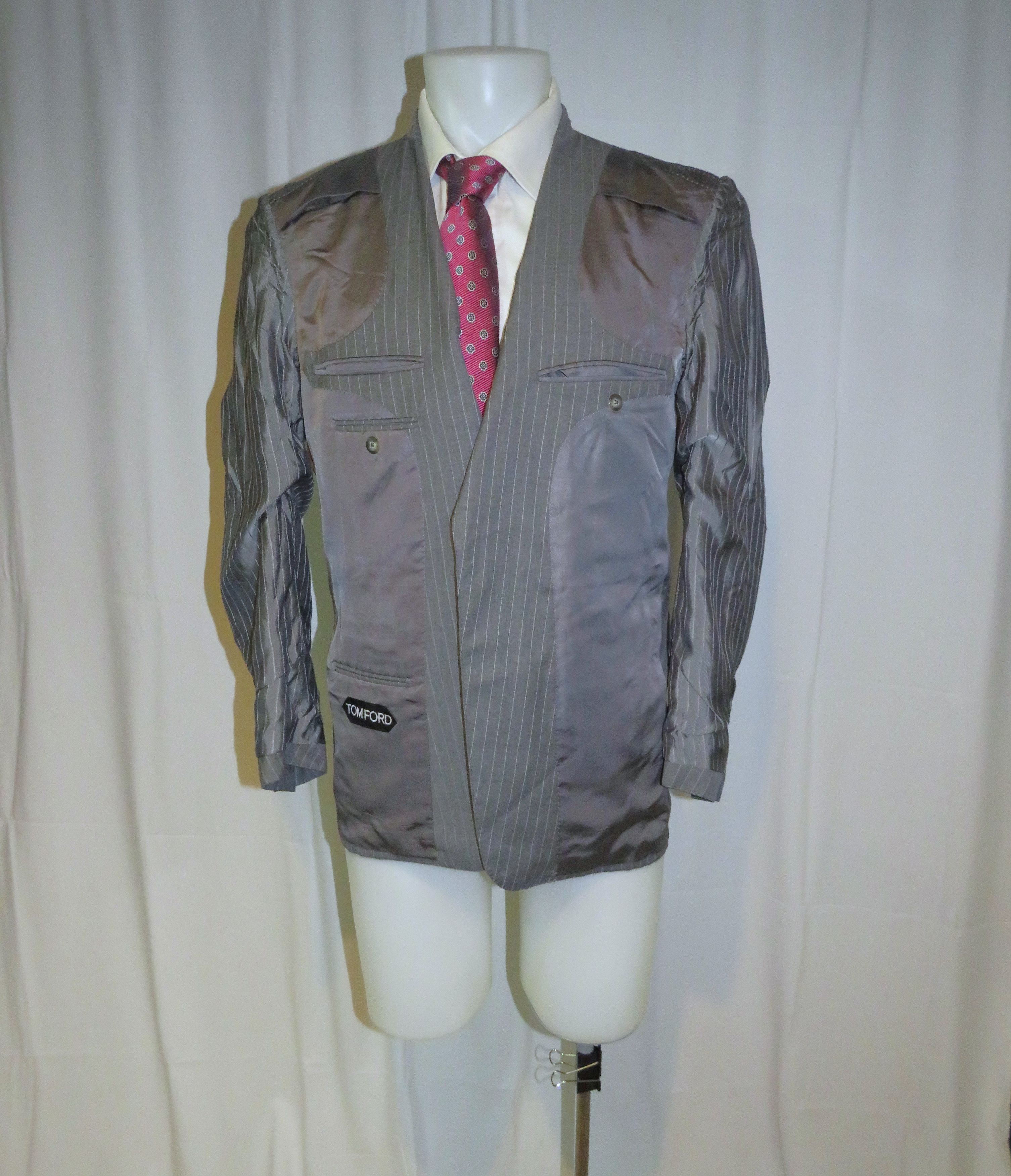 Tom Ford Shelton Gray Stripe Current Two Button Suit 40R Size 40R - 13 Thumbnail