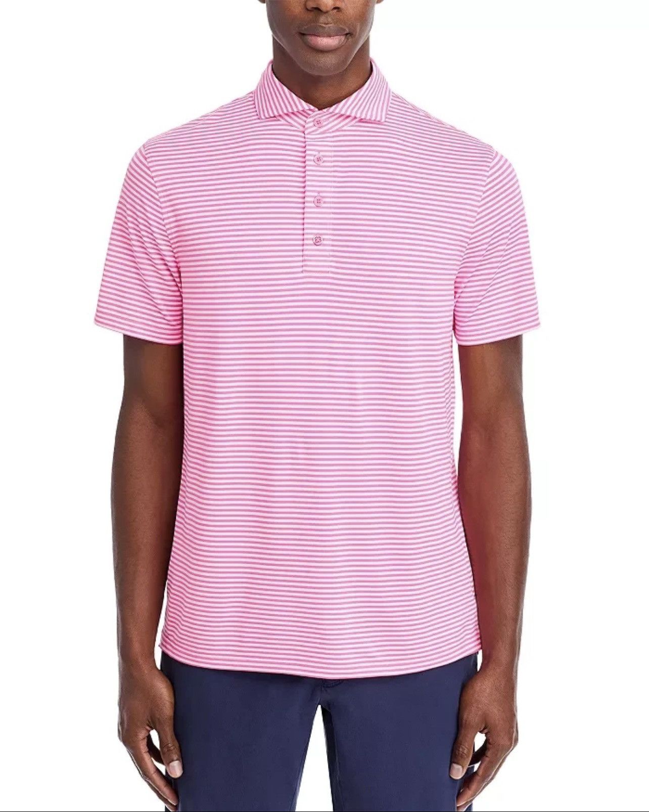 G/FORE G/FORE Men's Candy Perforated Stripe Tech Jersey Polo Size US L / EU 52-54 / 3 - 3 Thumbnail