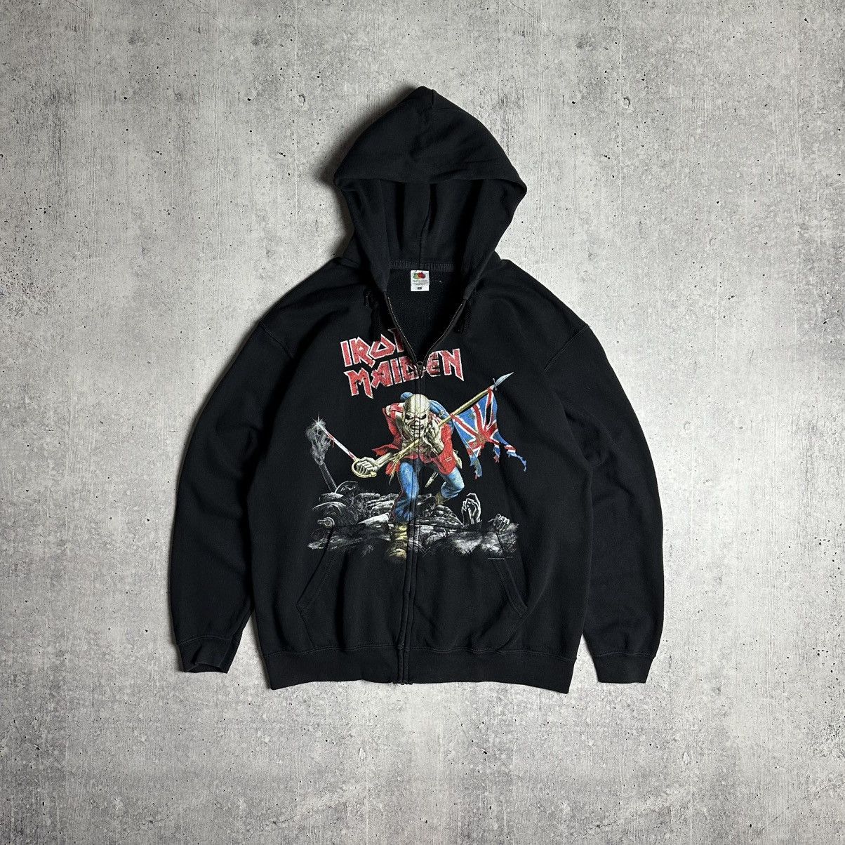 Iron Maiden × Vintage Iron Maiden Vintage Fullprint Zip Hoodie XL Nobody Win Fight Size US XL / EU 56 / 4 - 1 Thumbnail