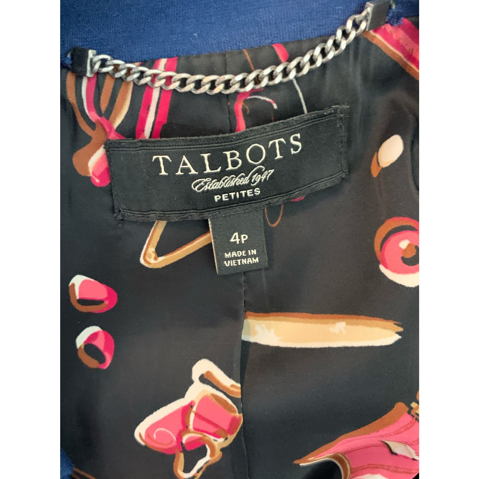 Talbots Talbots blue power suit set blazer is 4P skirt is 6P Size S / US 4 / IT 40 - 4 Thumbnail