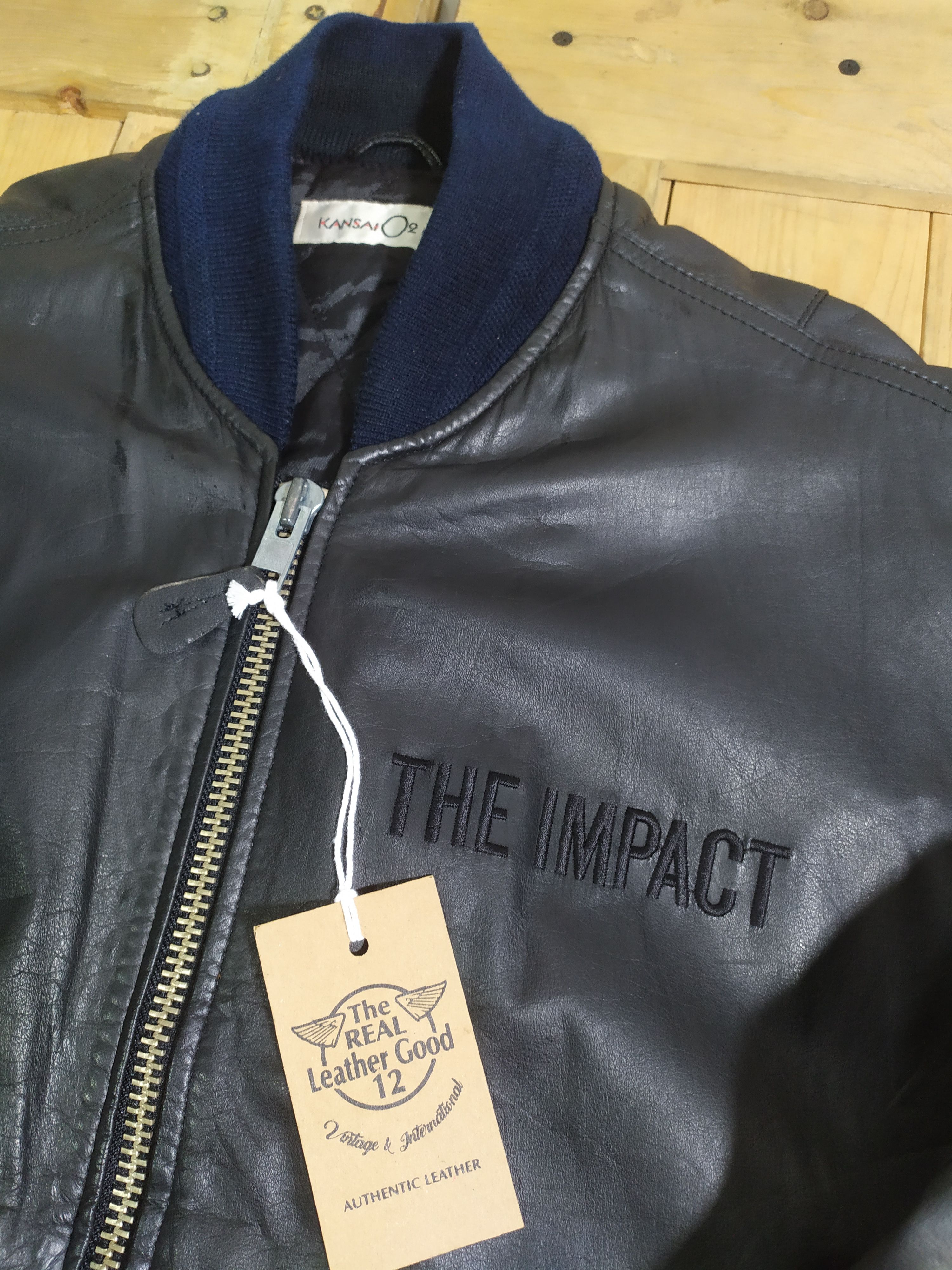 Kansai Yamamoto × Ma+ KANSAI 02 YAMAMOTO THE IMPACT LEATHER TYPE BOMBER MA1 JACKET Size US L / EU 52-54 / 3 - 5 Thumbnail