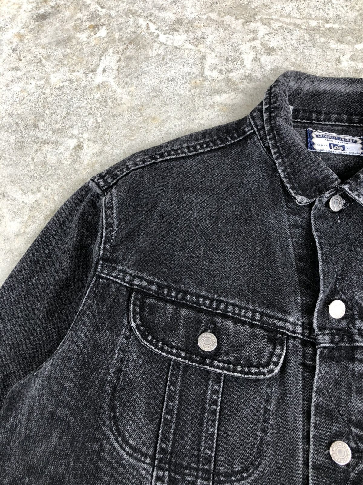 If Six Was Nine Vintage 90s Lee Denim Jacket Distressed Size US L / EU 52-54 / 3 - 11 Thumbnail
