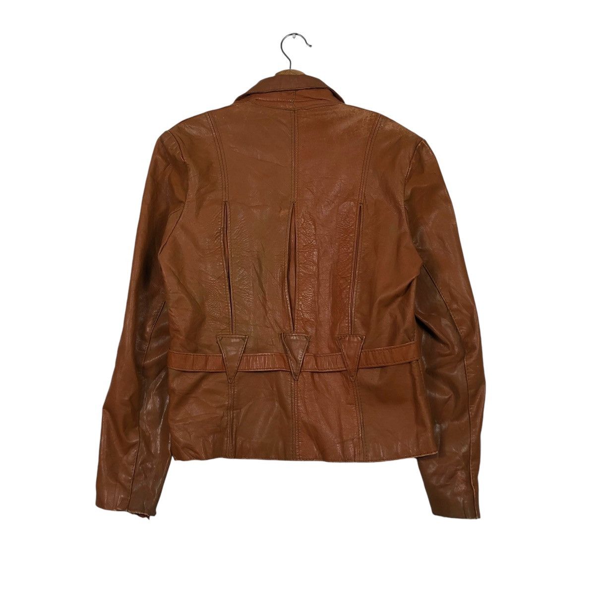 Japanese Brand 🔥VINTAGE 50’s BIKER GENUINE LEATHER JACKET CHESS KING TALON Size US S / EU 44-46 / 1 - 10 Thumbnail