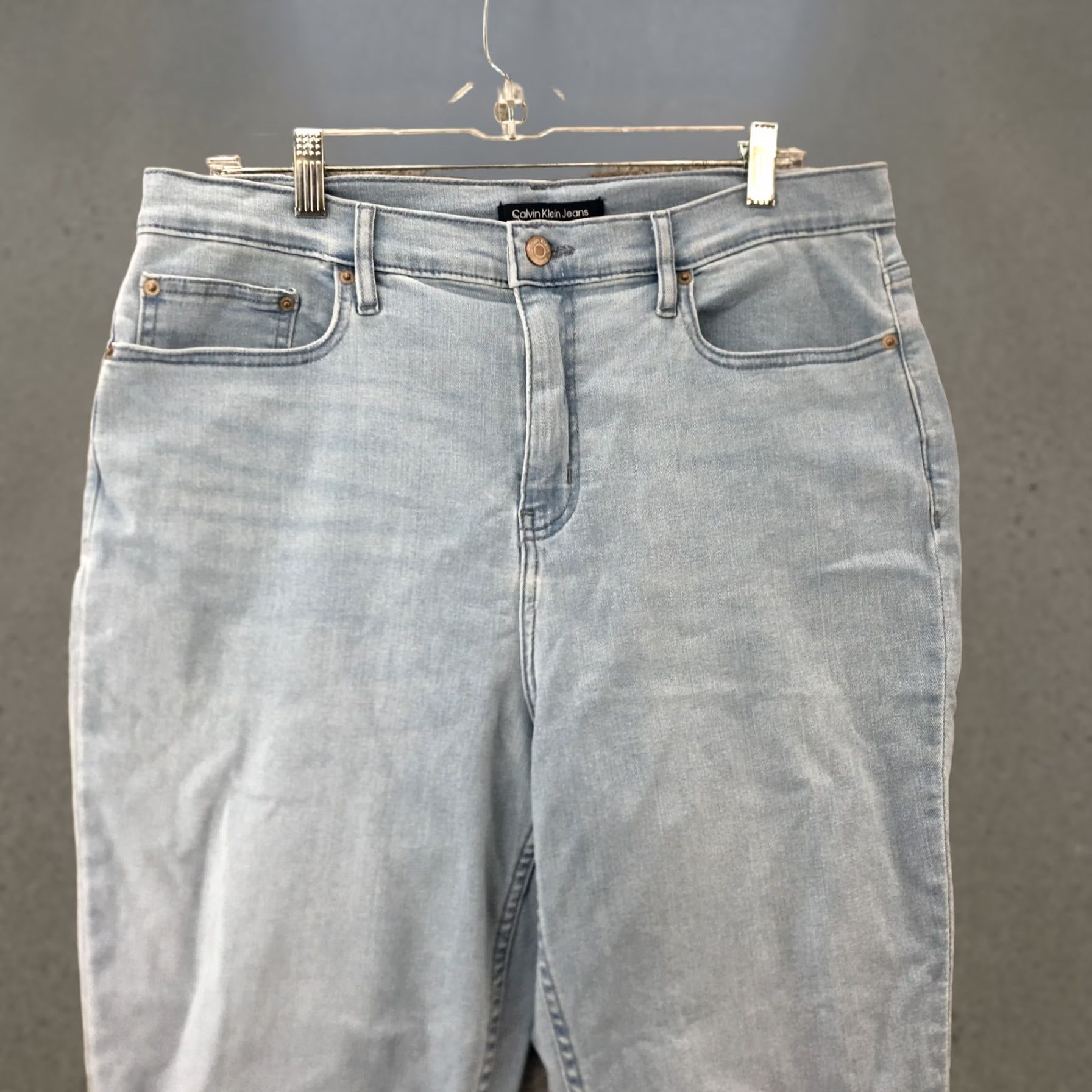 Calvin Klein Calvin Klein Jeans Skinny Jeans Womens 16 Blue Denim Mid Rise Zip Fly Size 38" / US 16 / IT 52 - 1 Thumbnail