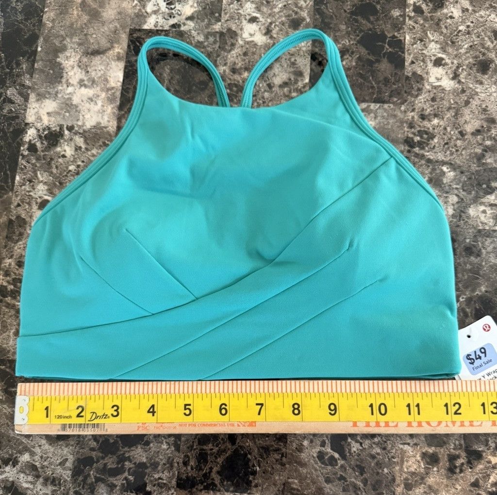 Lululemon LULULEMON FLOW Y WRAP FRONT HIGH NECK BRA GREEN SIZE 6 NWT Size ONE SIZE - 7 Thumbnail