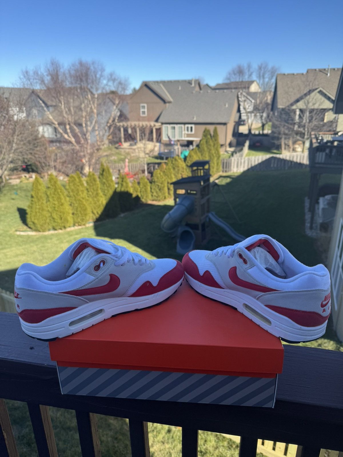 Nike Nike Air Max 1 OG Anniversary ‘Red’ 2017 Re-Release Size US 9.5 / EU 42-43 - 7 Thumbnail