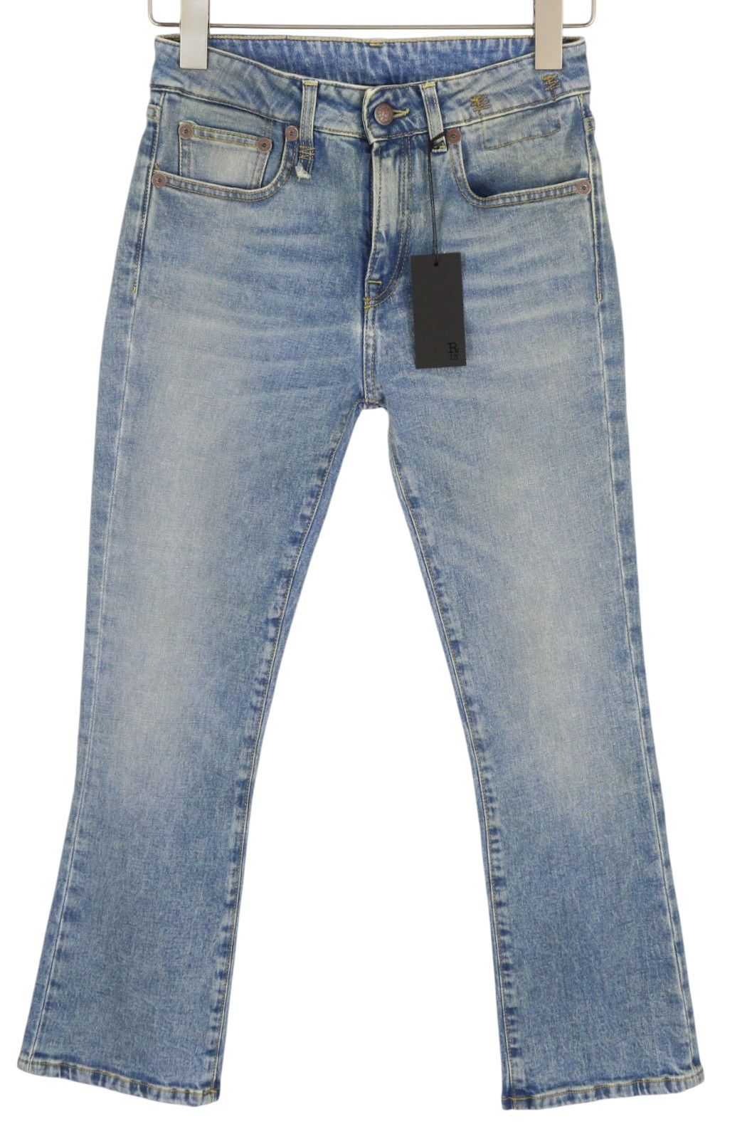 R13 KICK 25 Jasper Stretch Washed Ankle Length Jeans 84403 Size 25" / US 0 / IT 36 - 2 Thumbnail