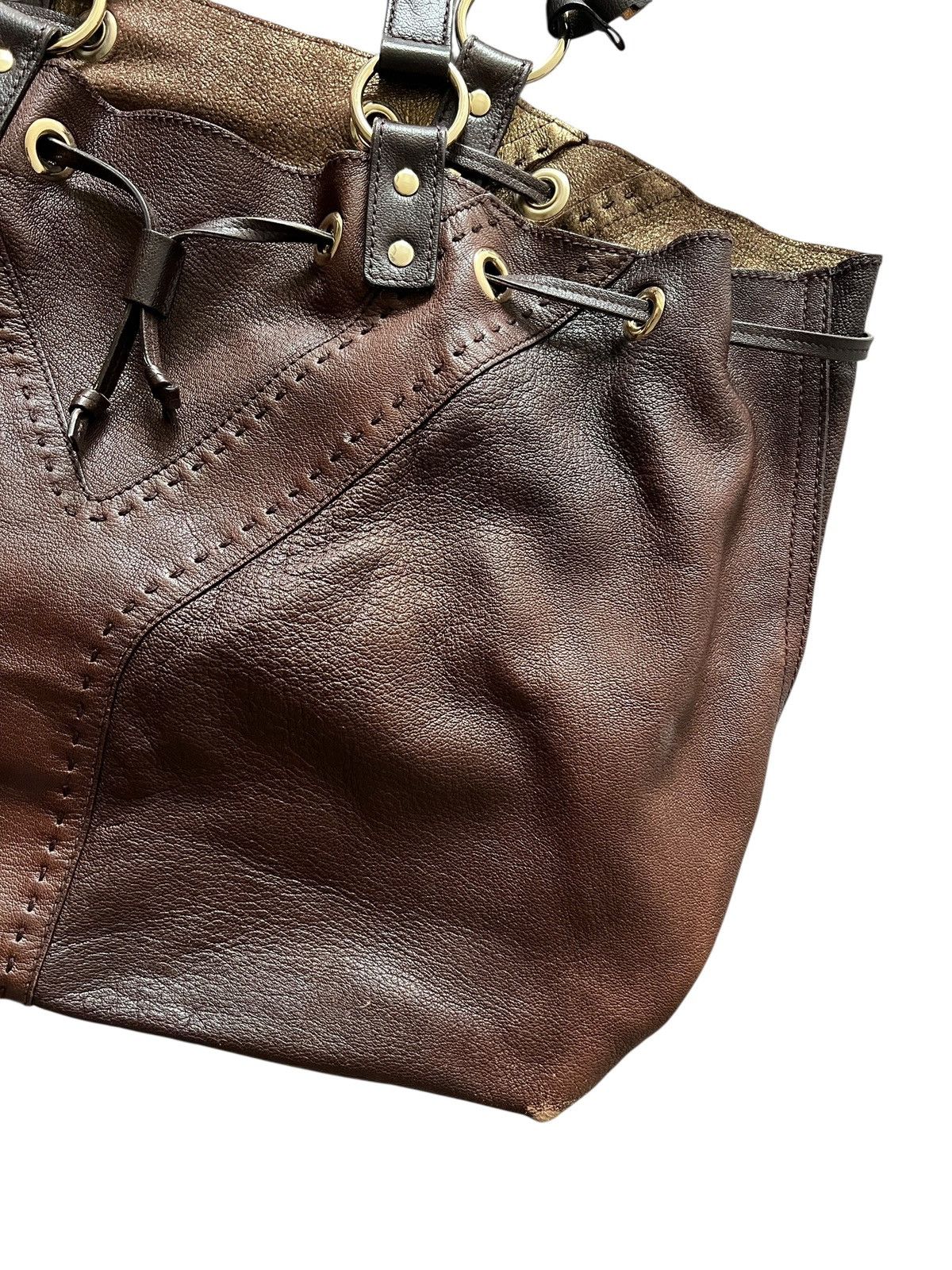 Yves Saint Laurent Yves Saint Laurent Leather Reversible Double Sac Y Tote Size ONE SIZE - 4 Thumbnail