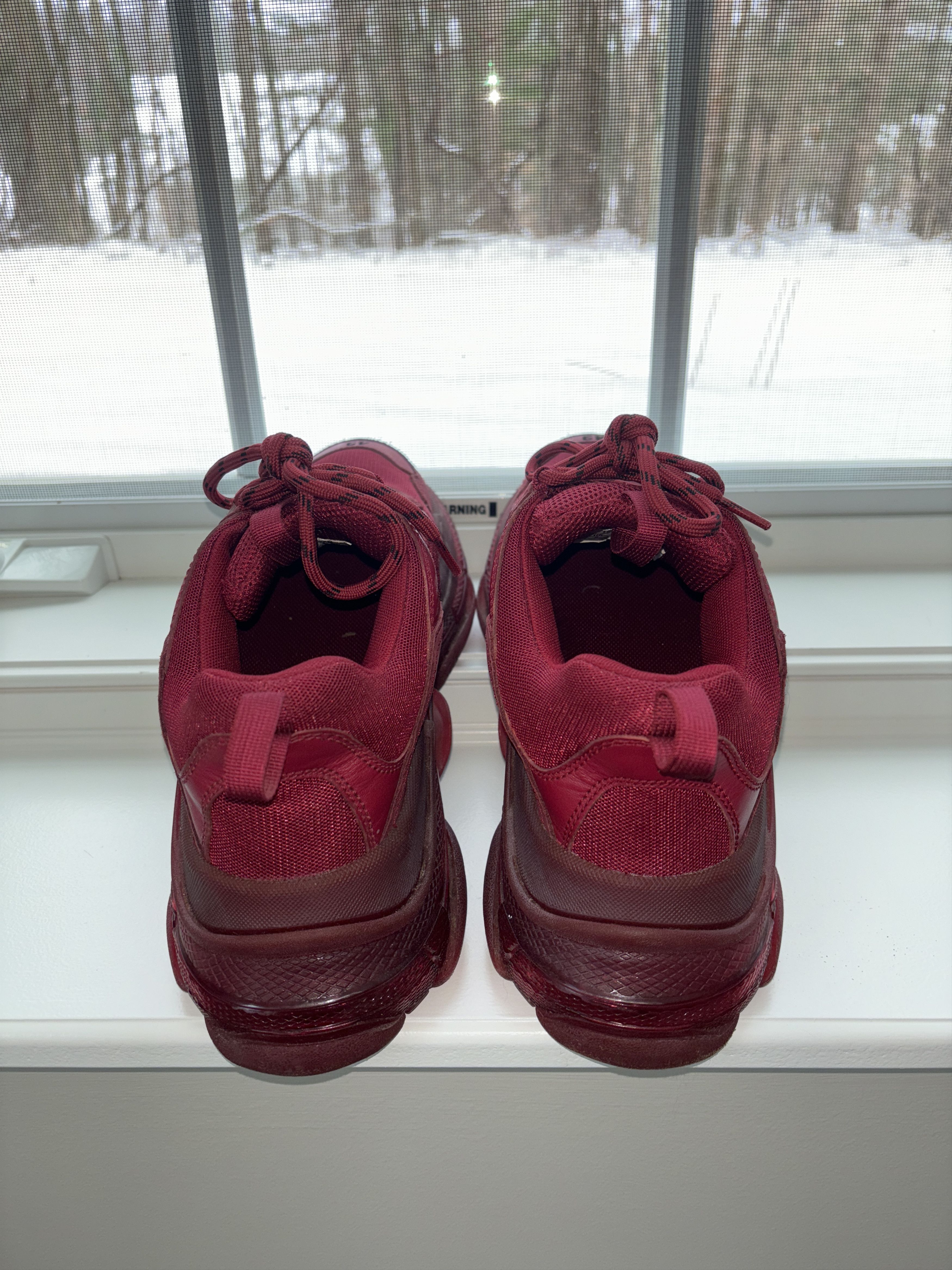 Balenciaga Balenciaga Triple S Burgundy Size US 9.5 / EU 42-43 - 4 Thumbnail