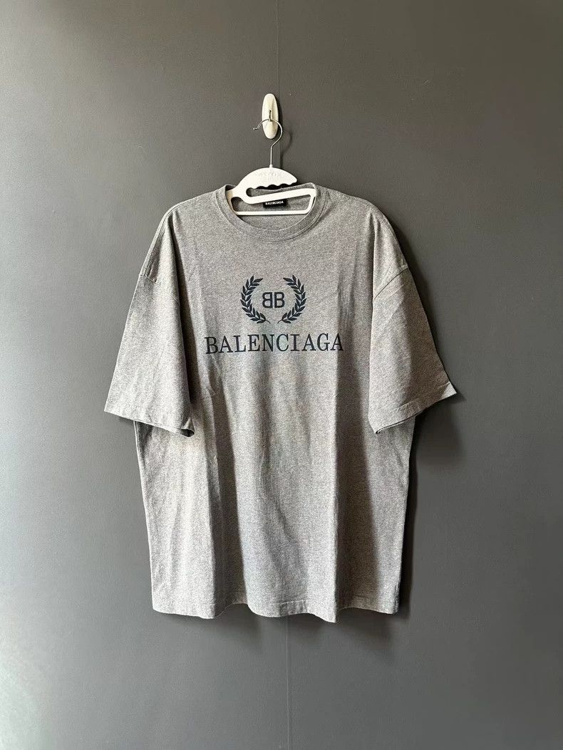 Balenciaga Balenciaga Gray Wheat Ear Short Sleeve Tee - dmc Size US M / EU 48-50 / 2 - 1 Thumbnail