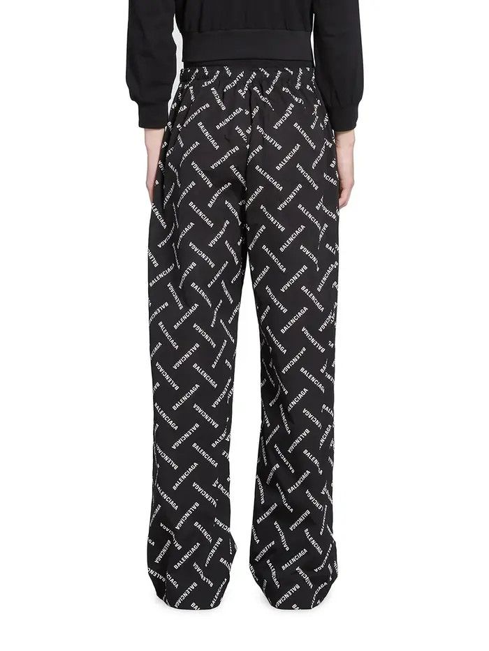 Balenciaga o1la1rc1a0226 Bal Diagonal Allover Pyjama Pants In Black Size US 34 / EU 50 - 6 Thumbnail