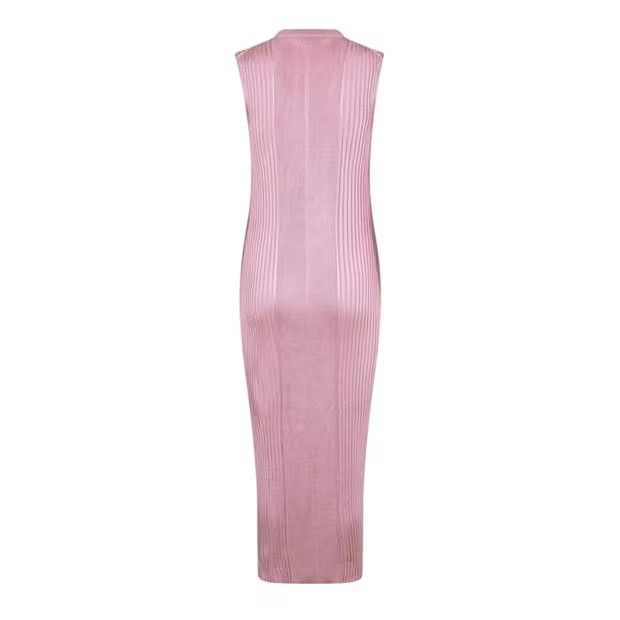 Jil Sander o1g2r1mq1024 Ribbed Maxi Dress in Purple Size S / US 4 / IT 40 - 2 Thumbnail