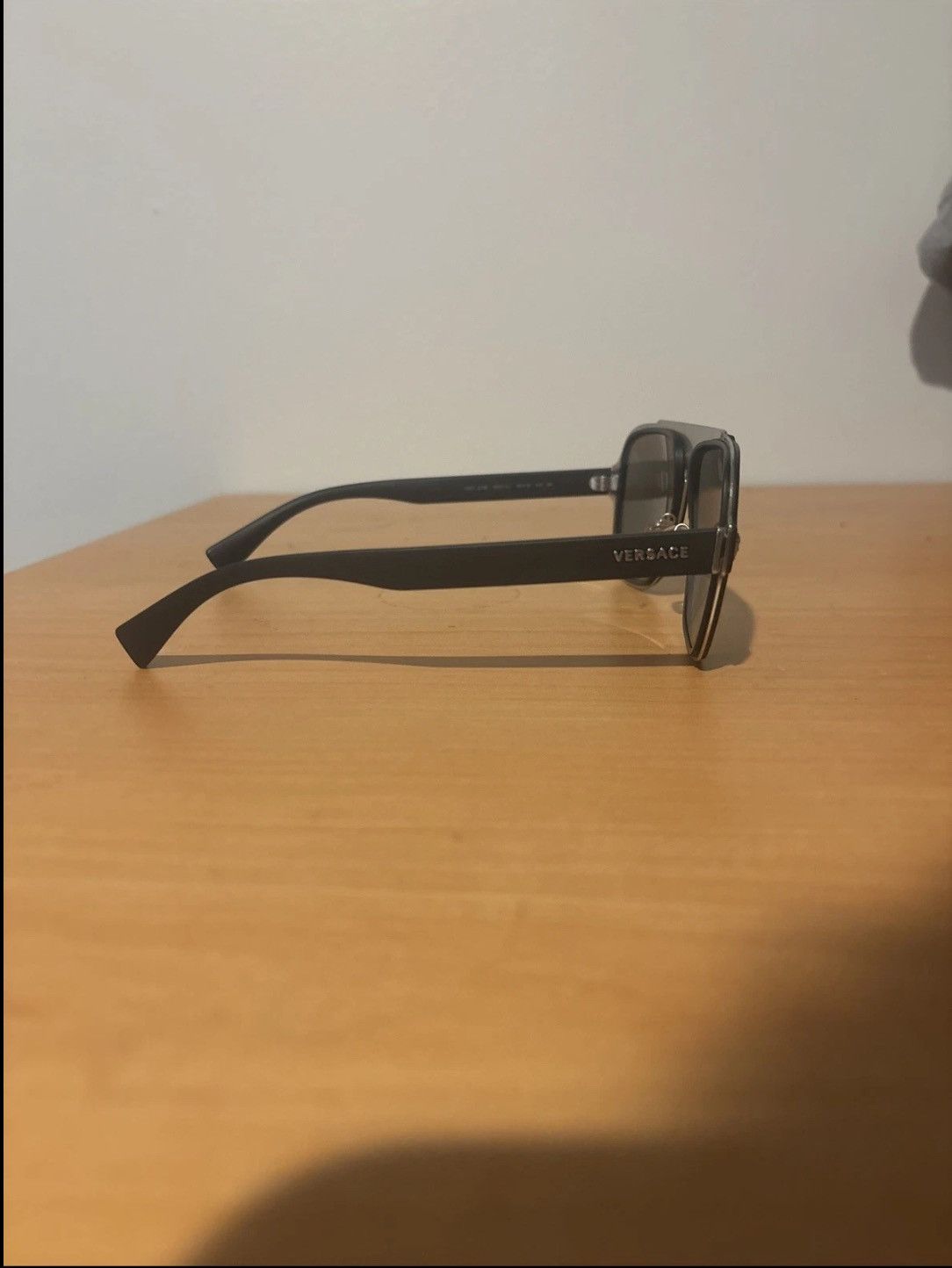 Versace VERSACE MATTE BLACK LT GREY MIRROR SILVER SUNGLASSES Size ONE SIZE - 3 Thumbnail