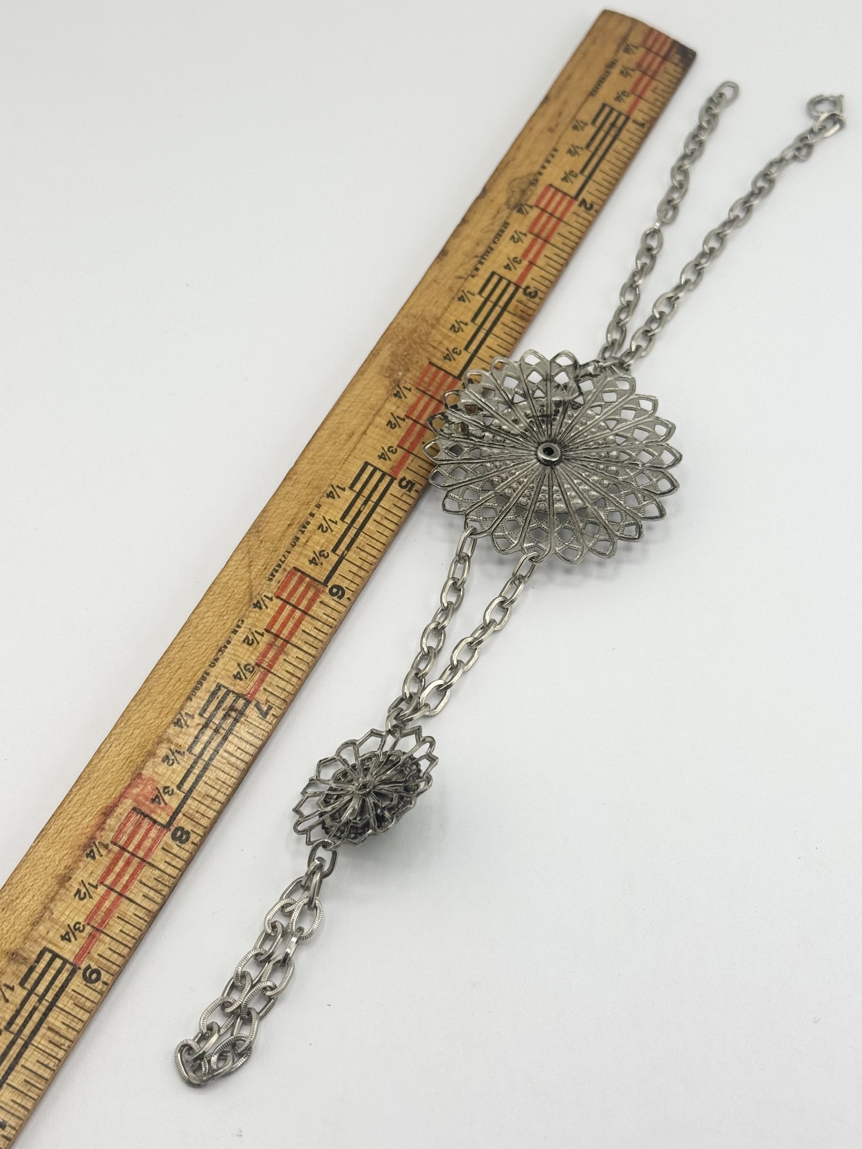 Vintage Vintage silver filigree slave bracelet and ring Size ONE SIZE - 4 Thumbnail
