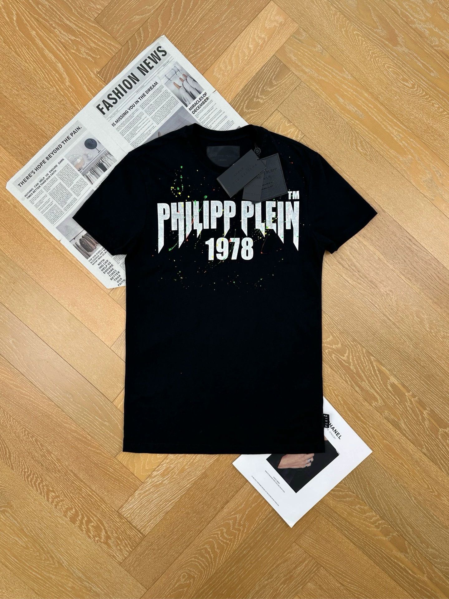 Philipp Plein PP Graffiti Letter Logo S/S Tee Men's Black Size US M / EU 48-50 / 2 - 1 Thumbnail