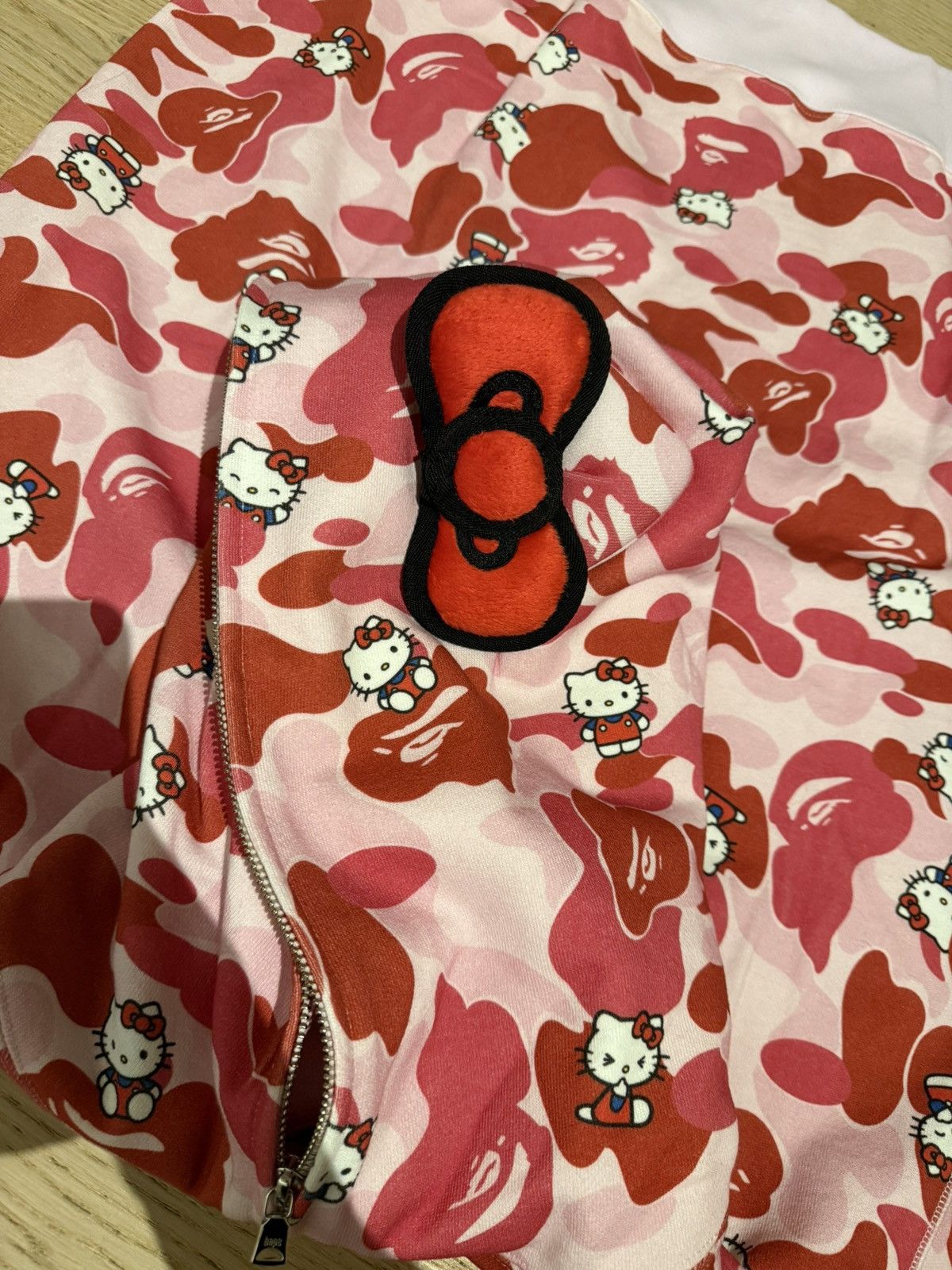 Bape Bape x Hello Kitty Pink Camo Zip Hoodie Size US XL / EU 56 / 4 - 8 Thumbnail