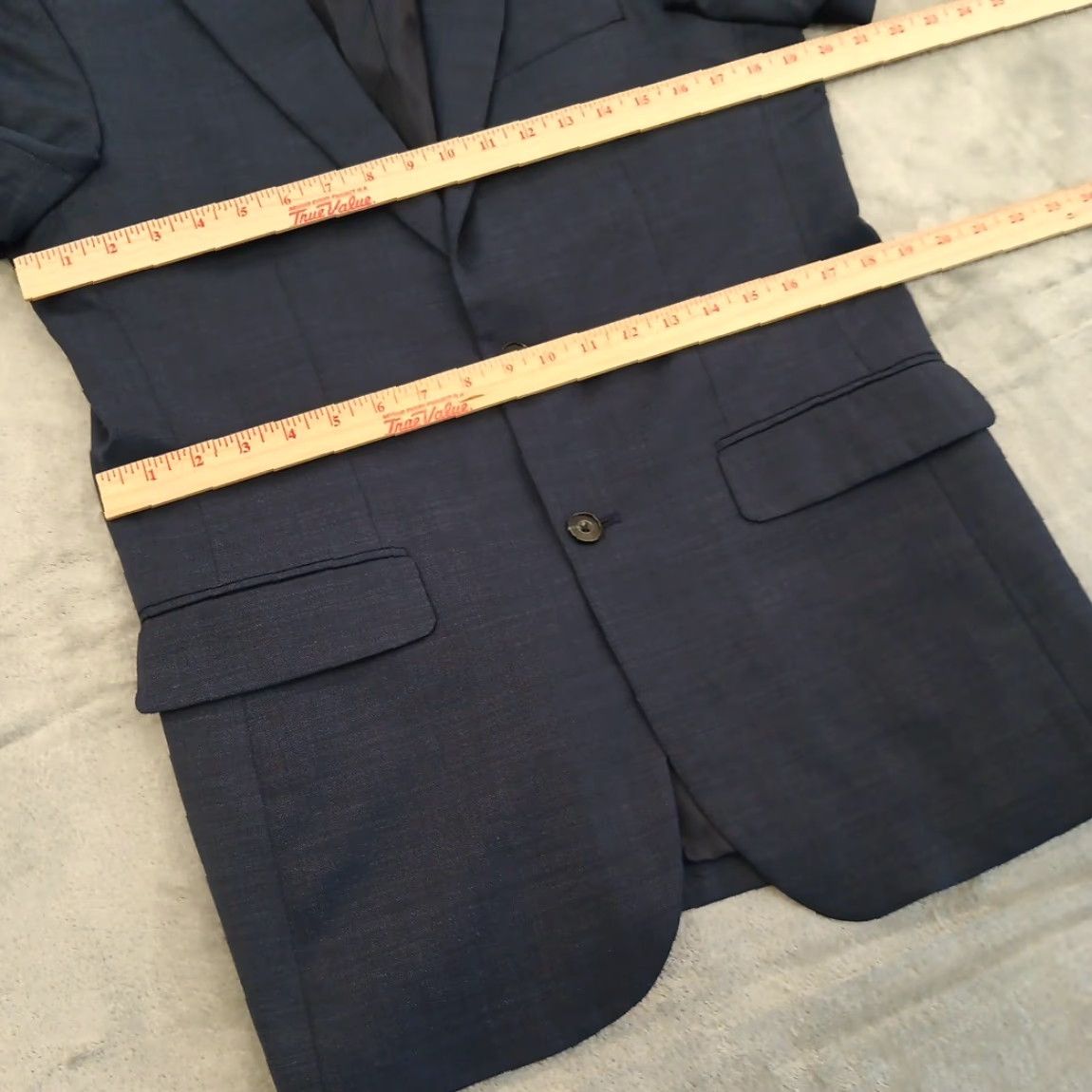 Jos. A. Bank Jos A Bank Blazer Mens 40 Long Slim Blue Two Button Double Vent Wool Notch Lapel Single-Breasted Jacket Coat 2 Piece Regular Mens Size 40R - 5 Thumbnail